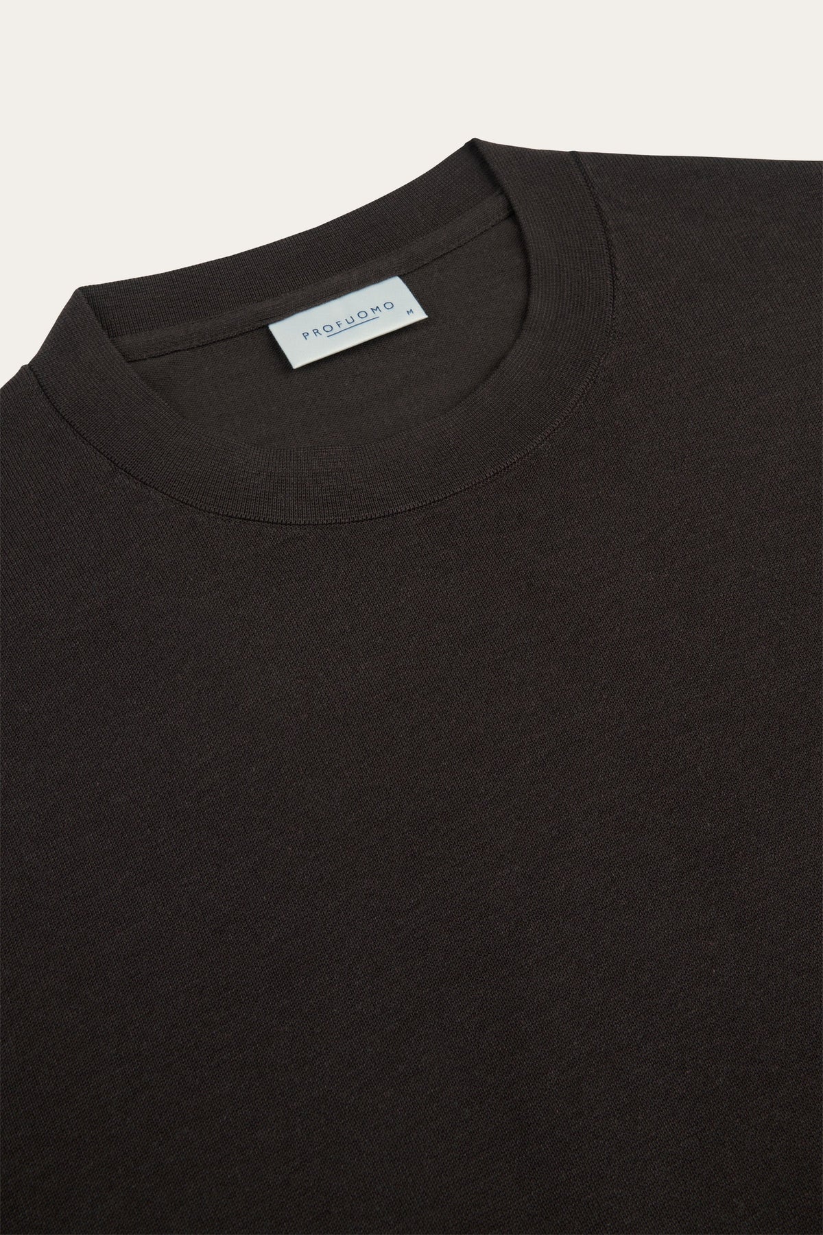 Donkerbruine Luxury Basic crewneck
