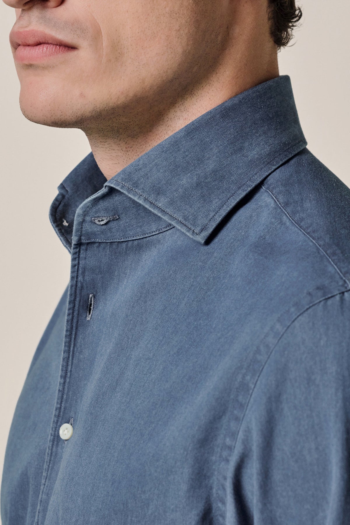 Blauw one piece overhemd
