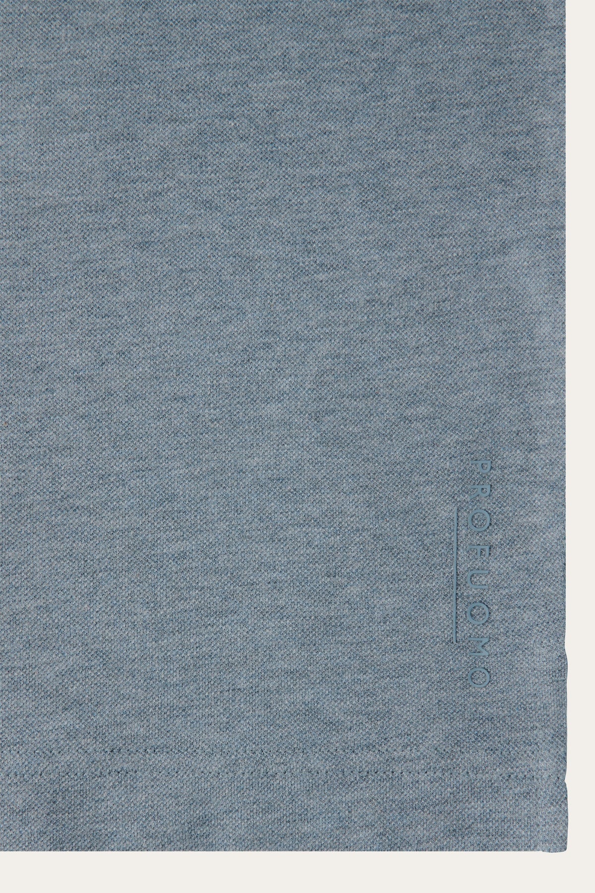 Blauwe stretch piqué polo