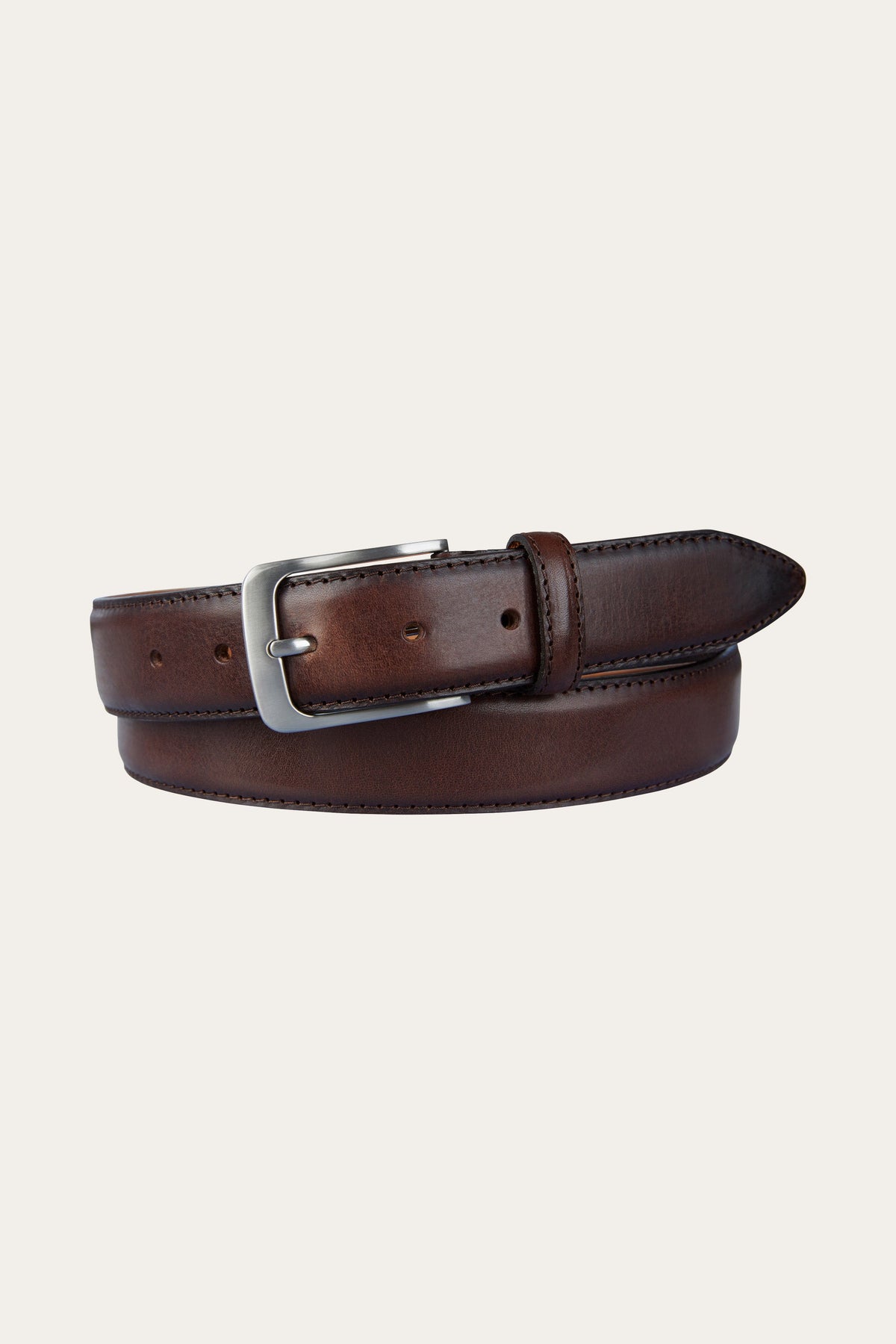 Bruin hand gepoetste riem