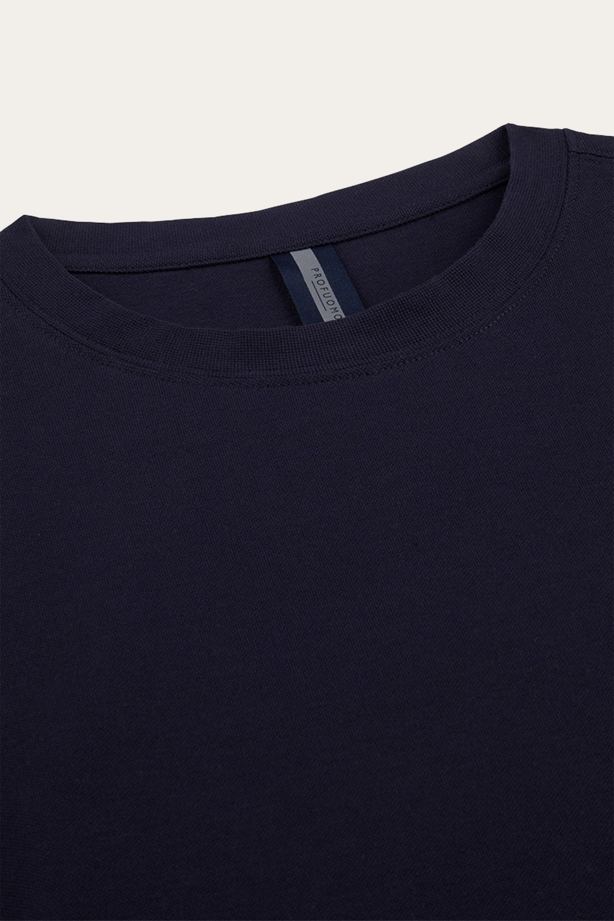 Navy stretch piqué T-shirt