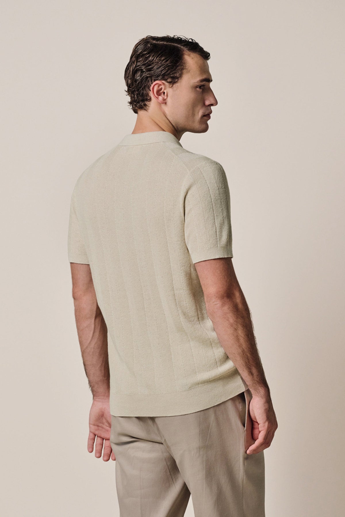 Off-white visgraat polo