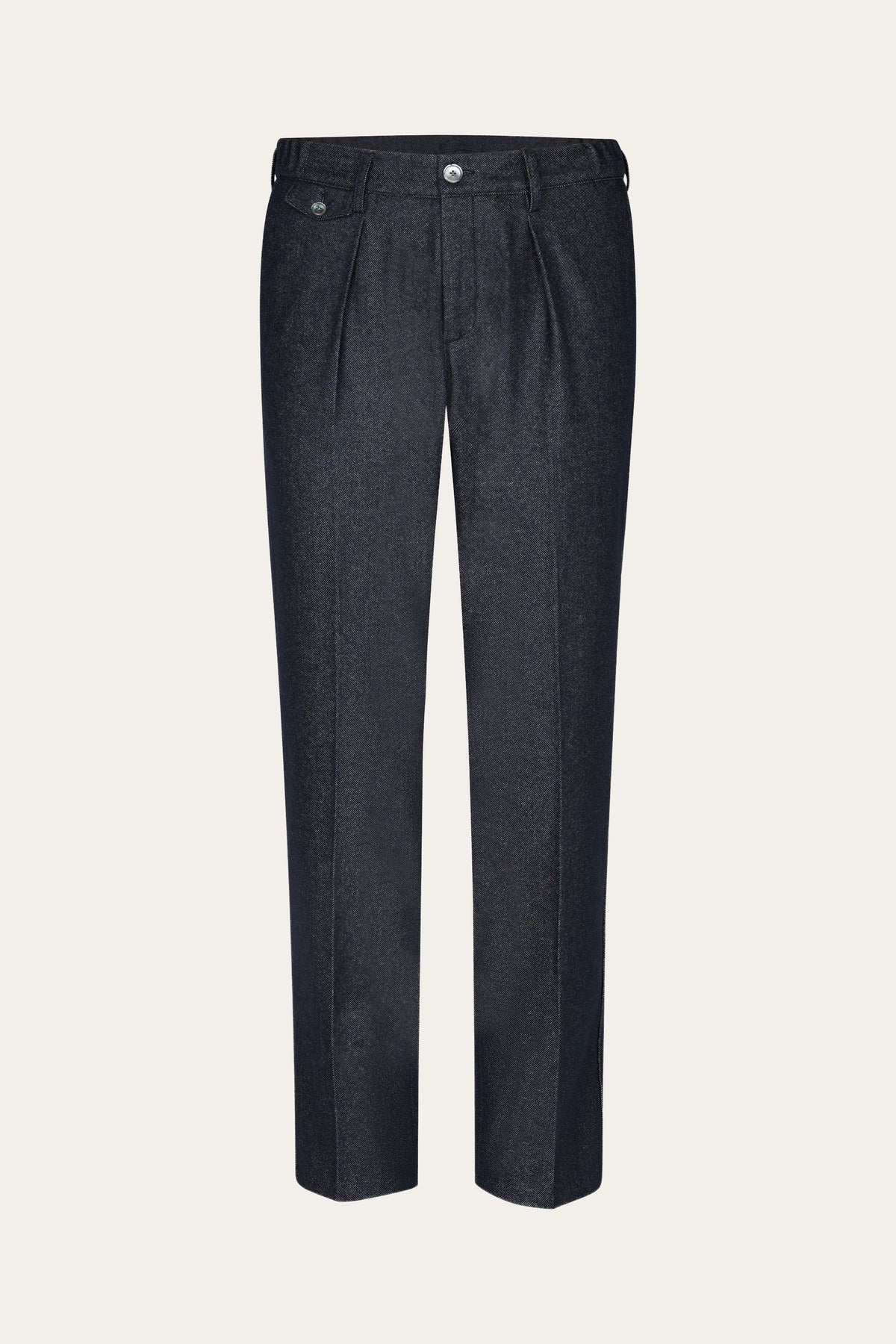 Navy katoen wol chino