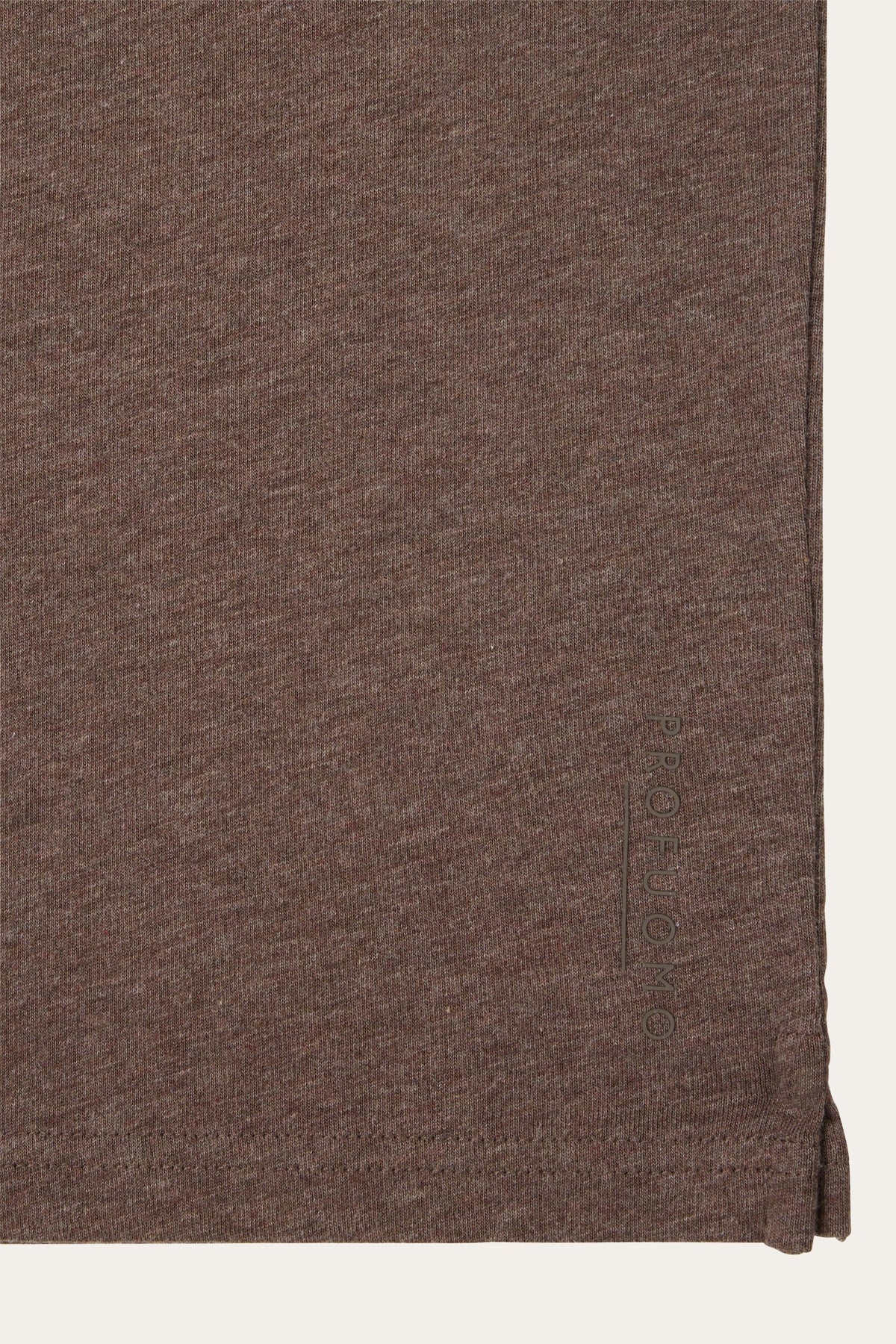 Donkerbruin basic jersey T-shirt