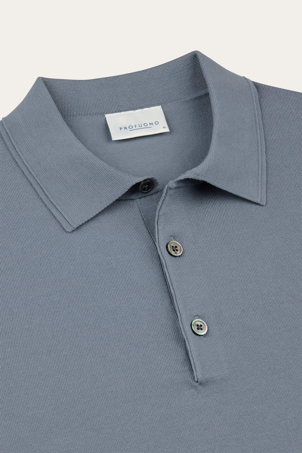 Grijsblauwe Luxury Basic polo