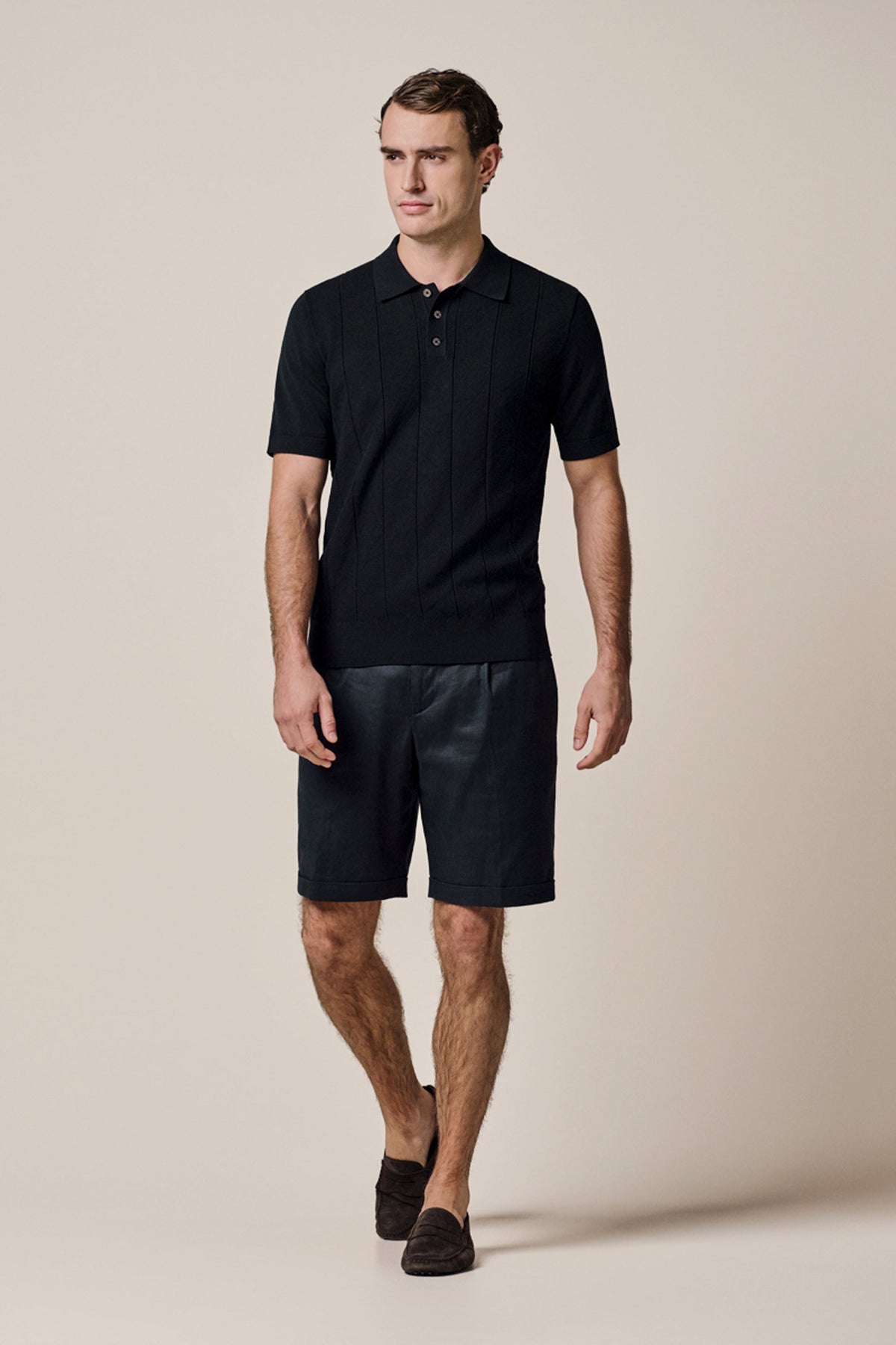 Navy Aero Ease gestreepte polo