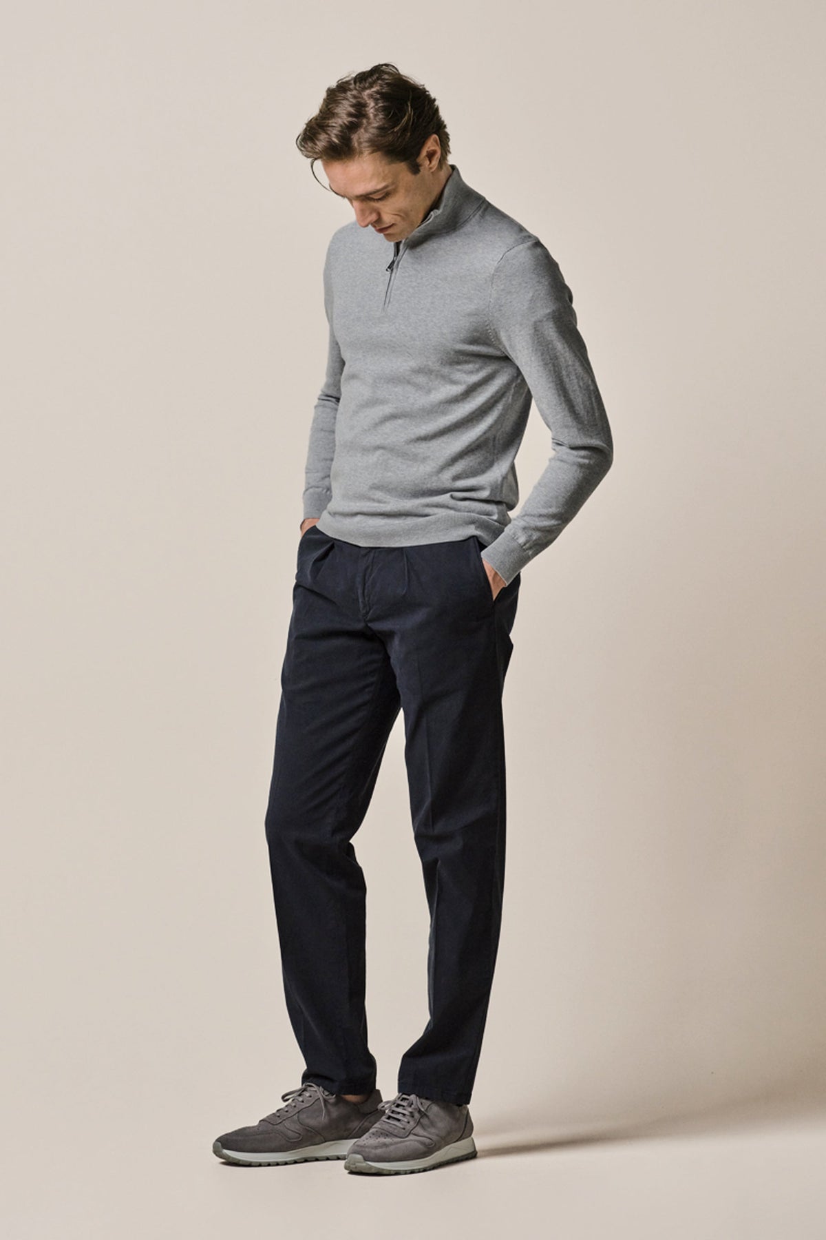 Navy stretch chino