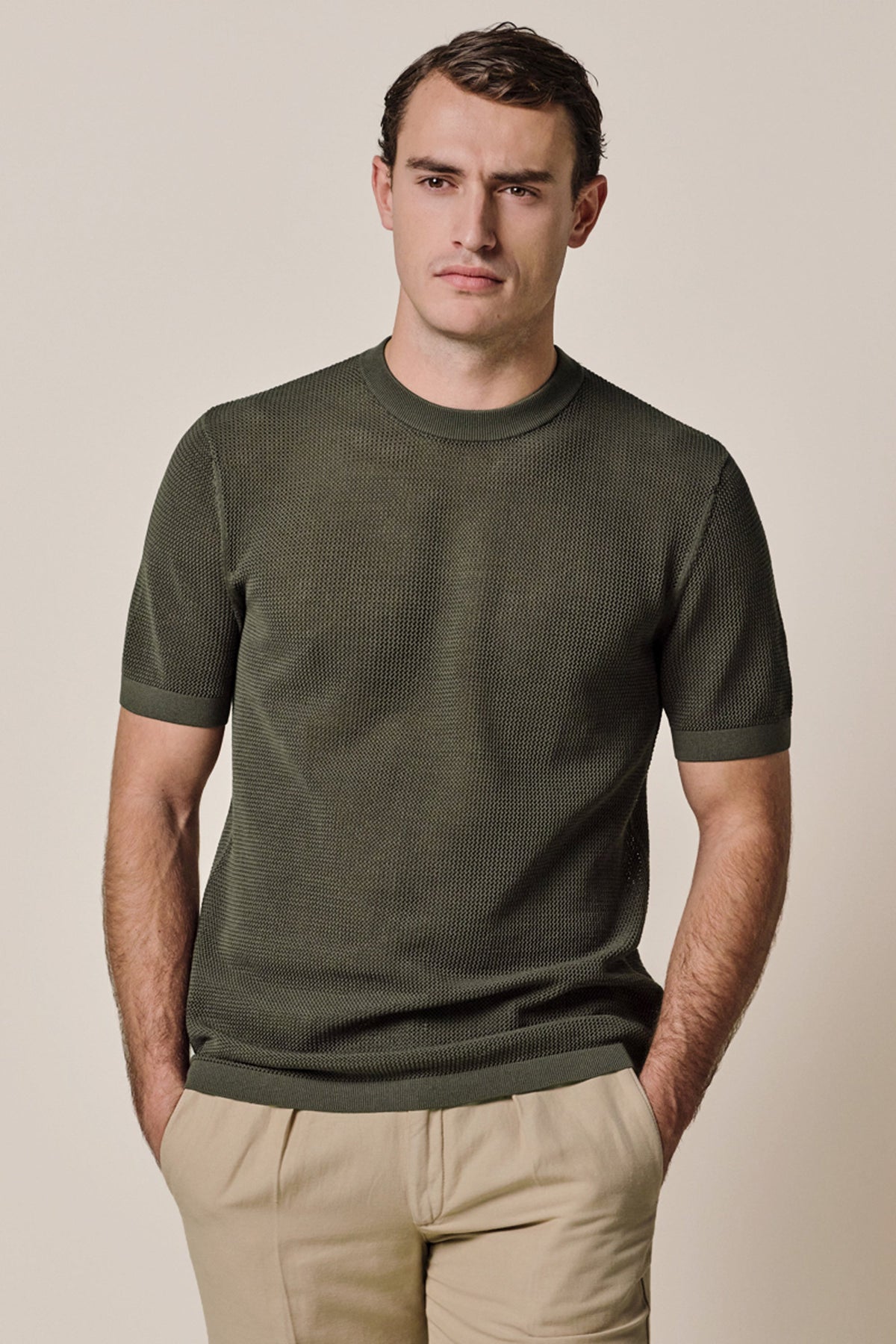 Groen structured Aero Ease T-shirt