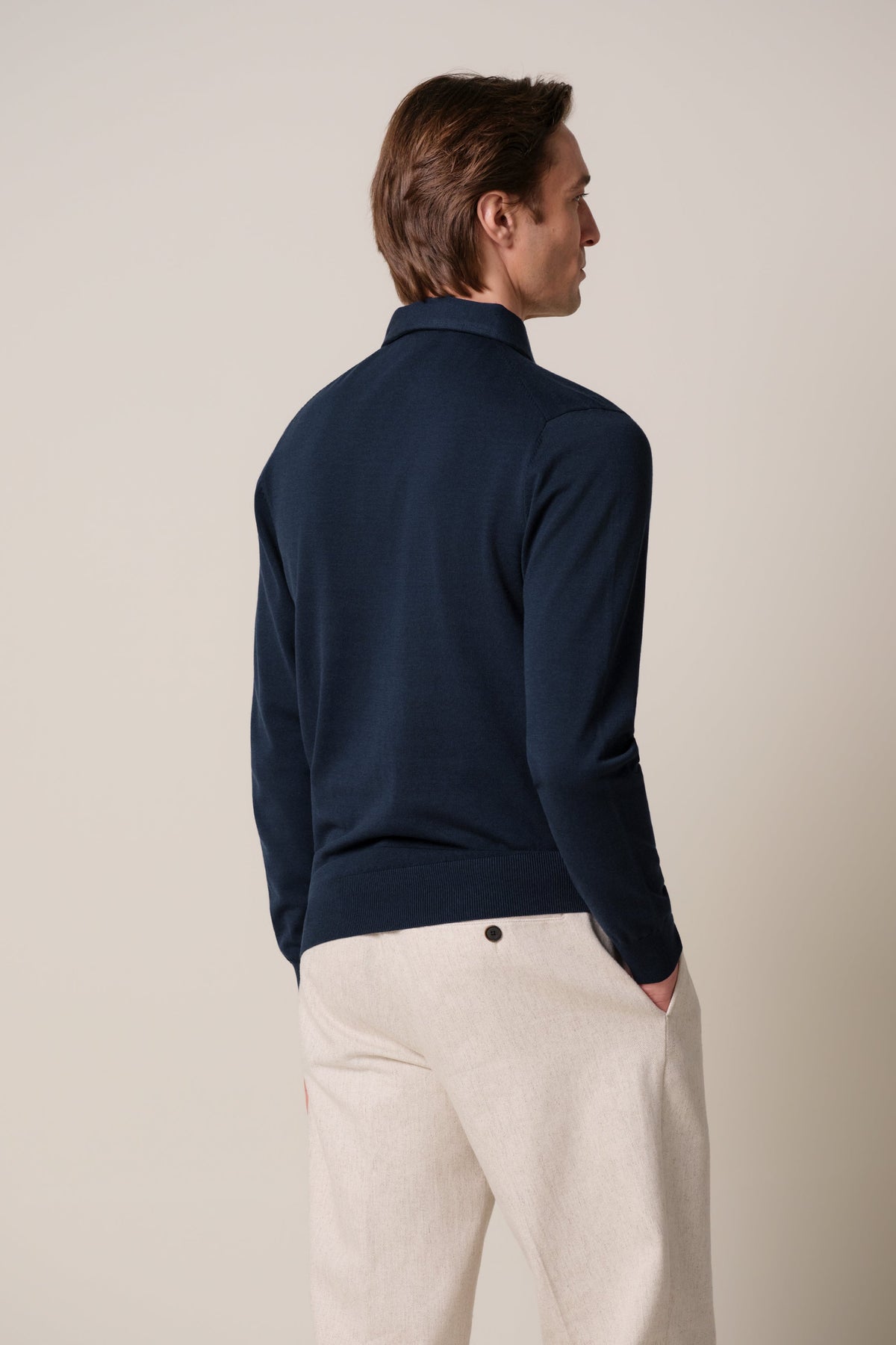 Blauwe Luxury Basic one piece polo