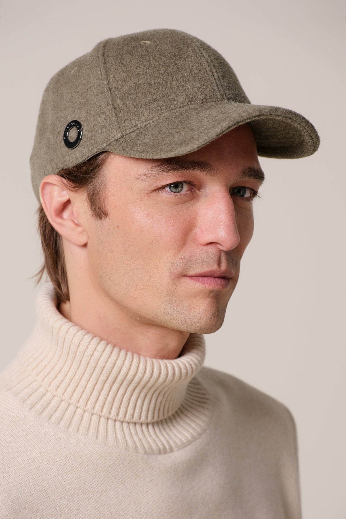 Bruine wollen baseball cap