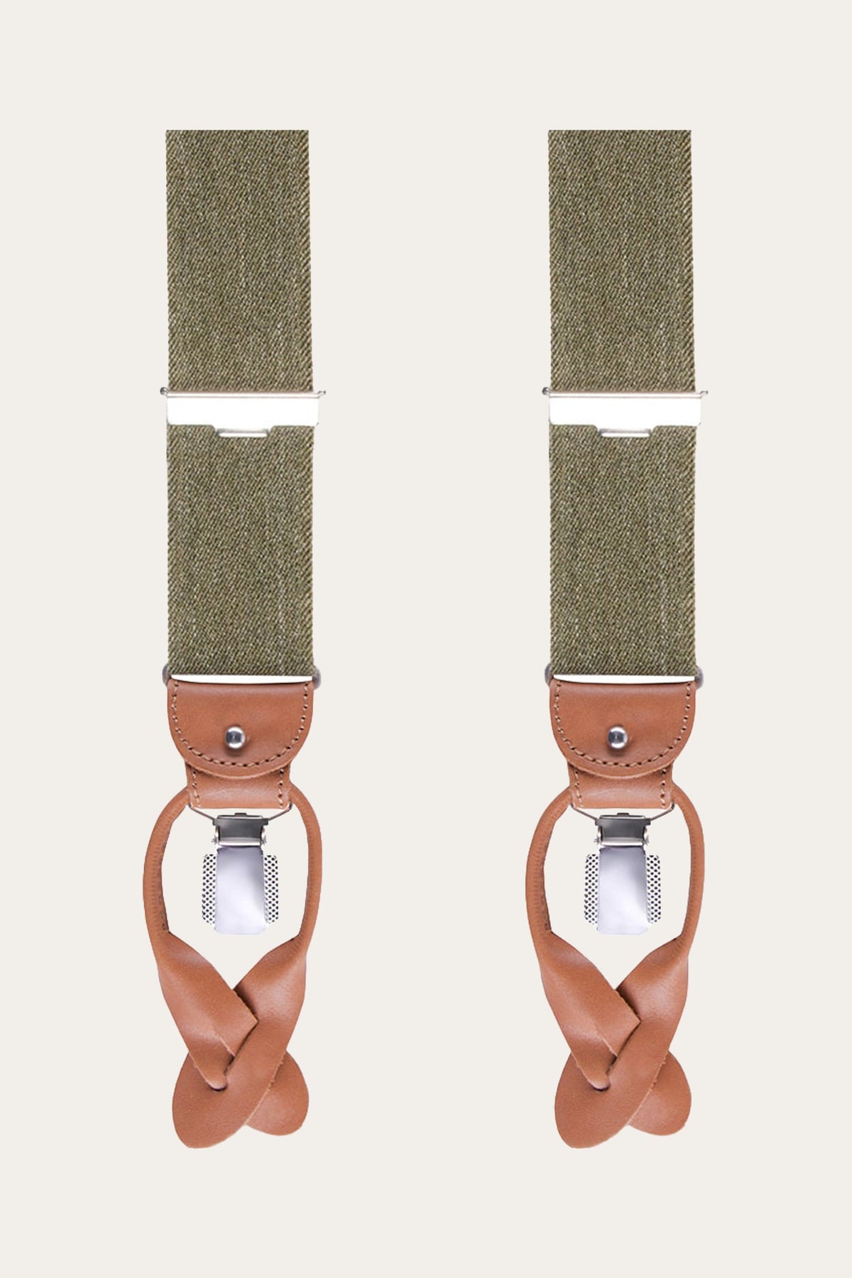 Groen mélange bretels