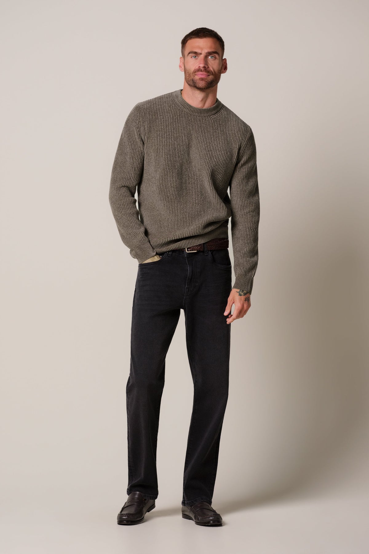 Bruine chenille crewneck