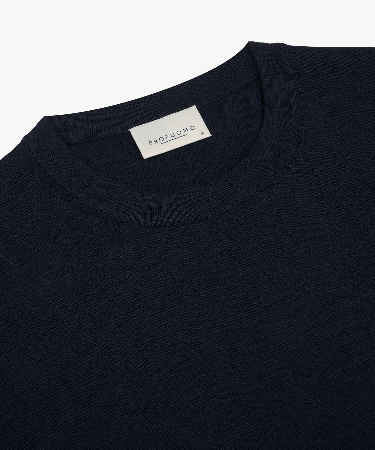 Navy linnen katoenen t-shirt