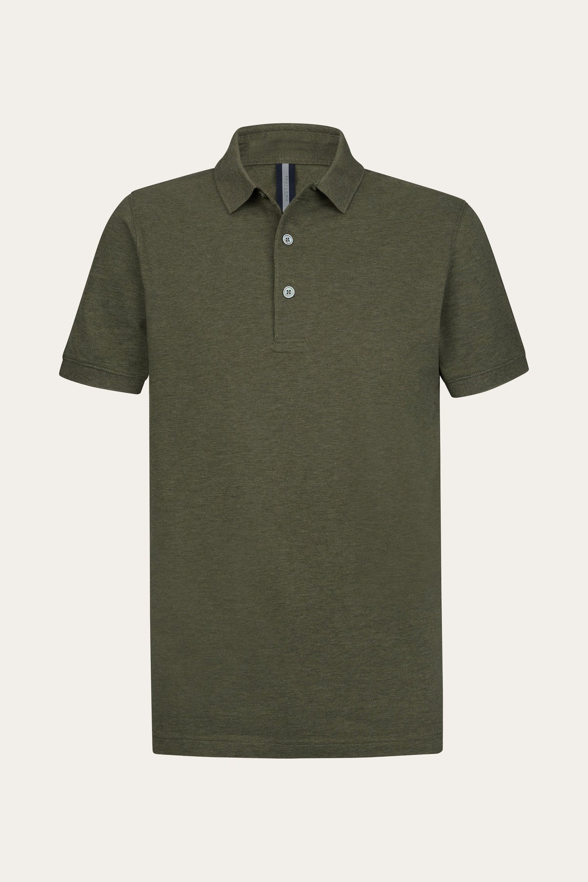Groen stretch piqué polo