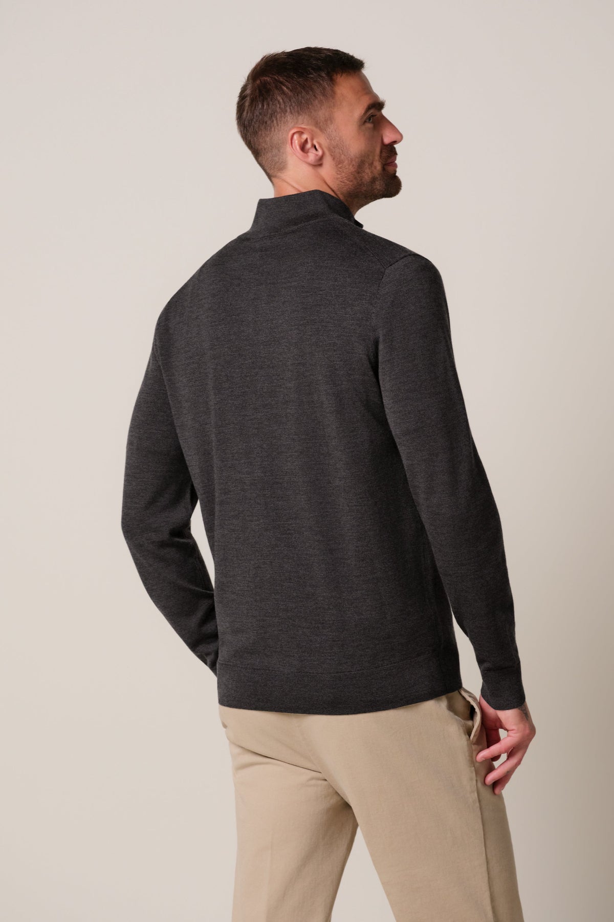 Bruine merino full zip vest