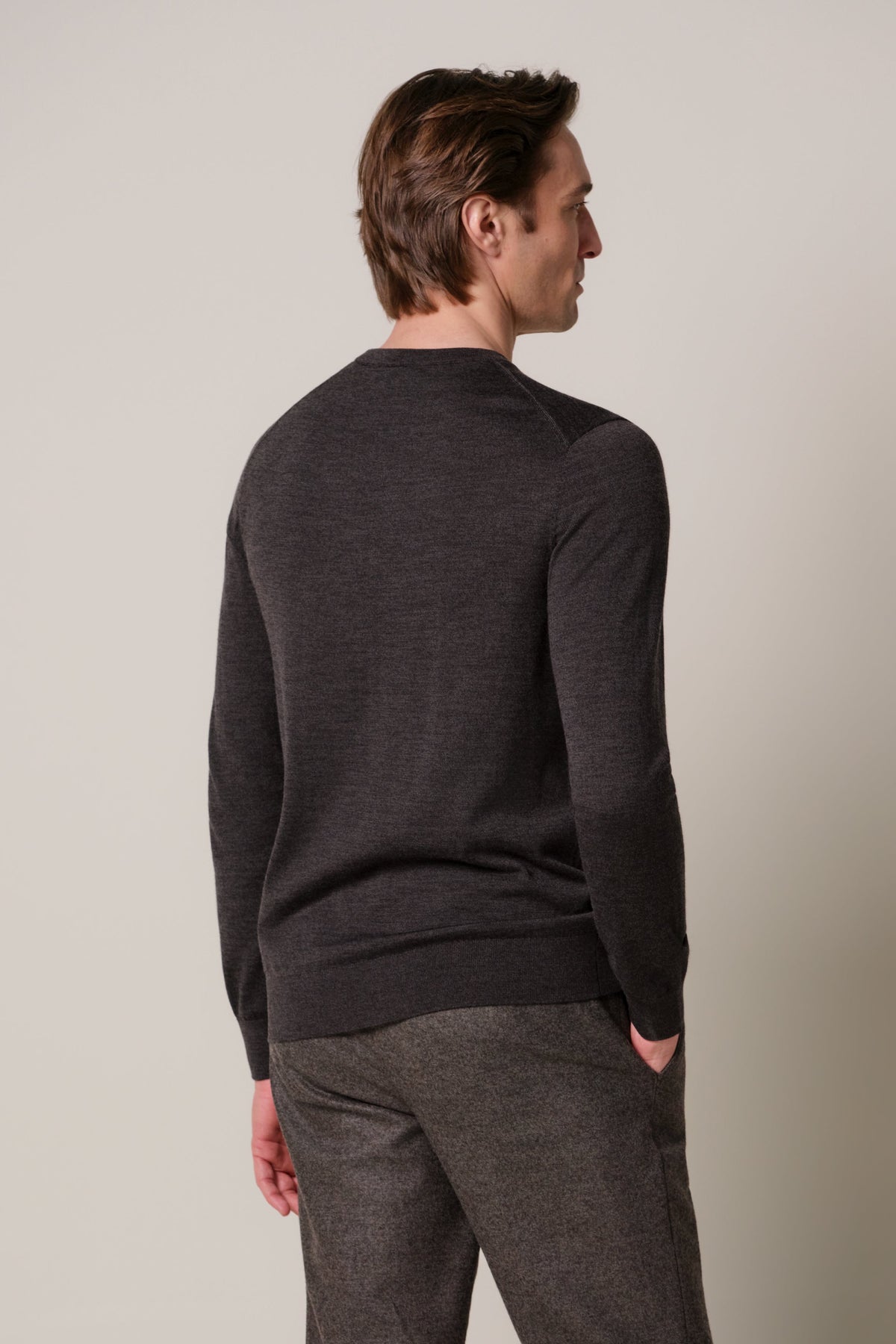 Bruine merino crewneck
