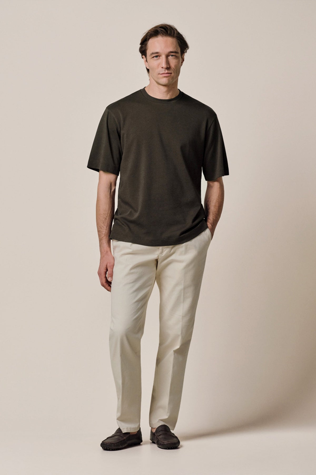 Donkerbruin oversized T-shirt