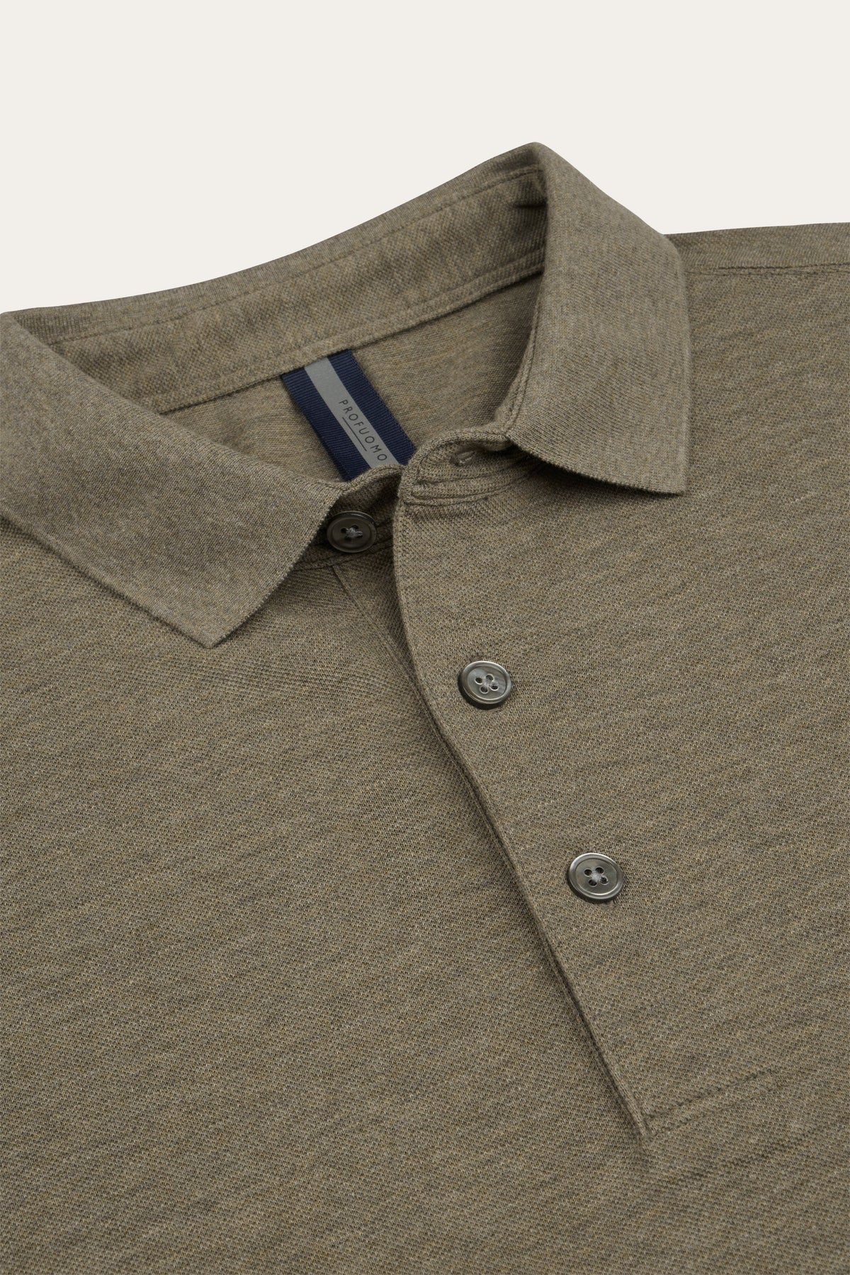 Lichtbruin stretch piqué polo