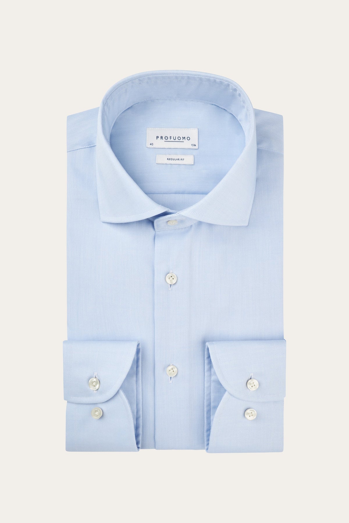 Blauw two-ply overhemd