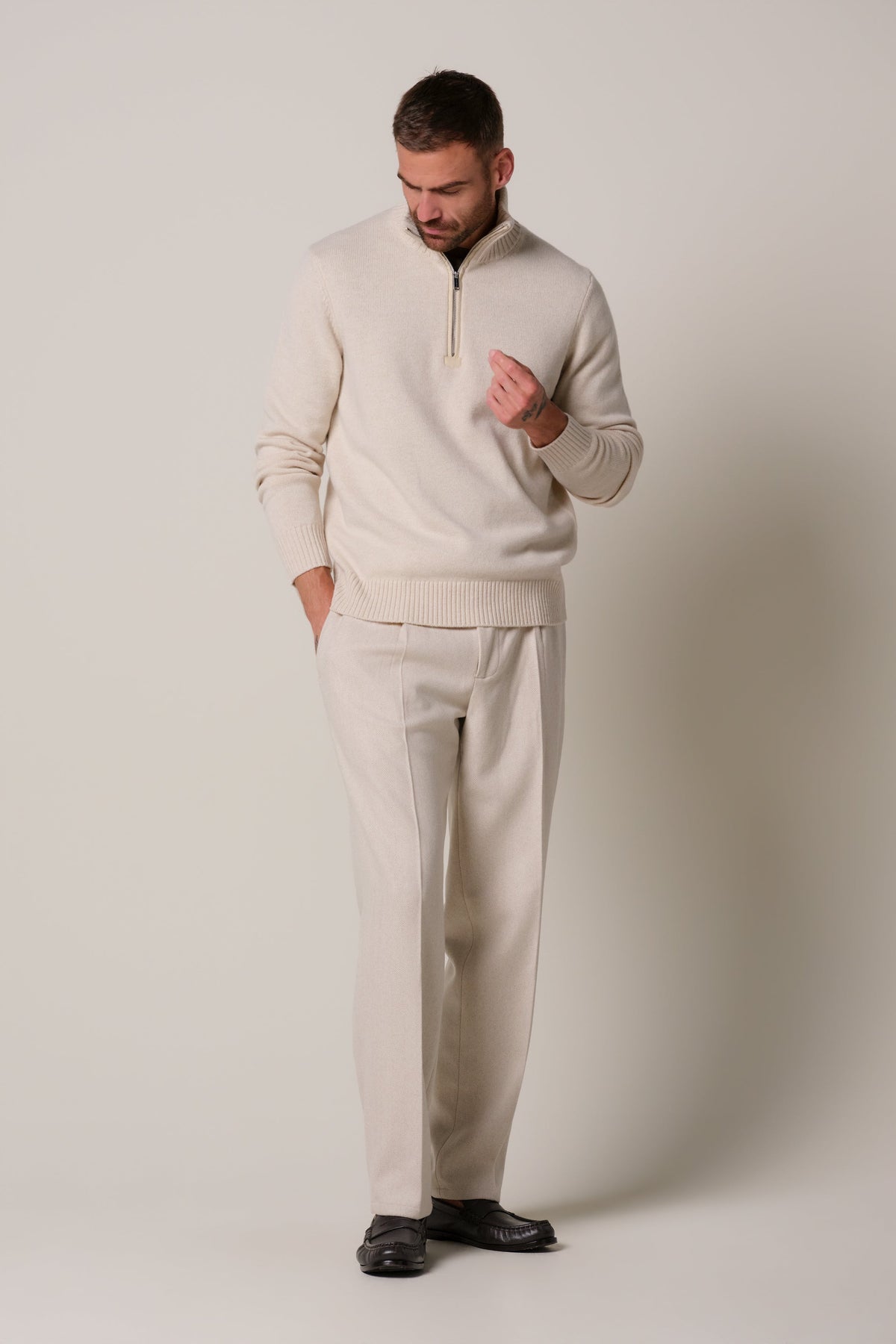 Zand soft wollen half zip