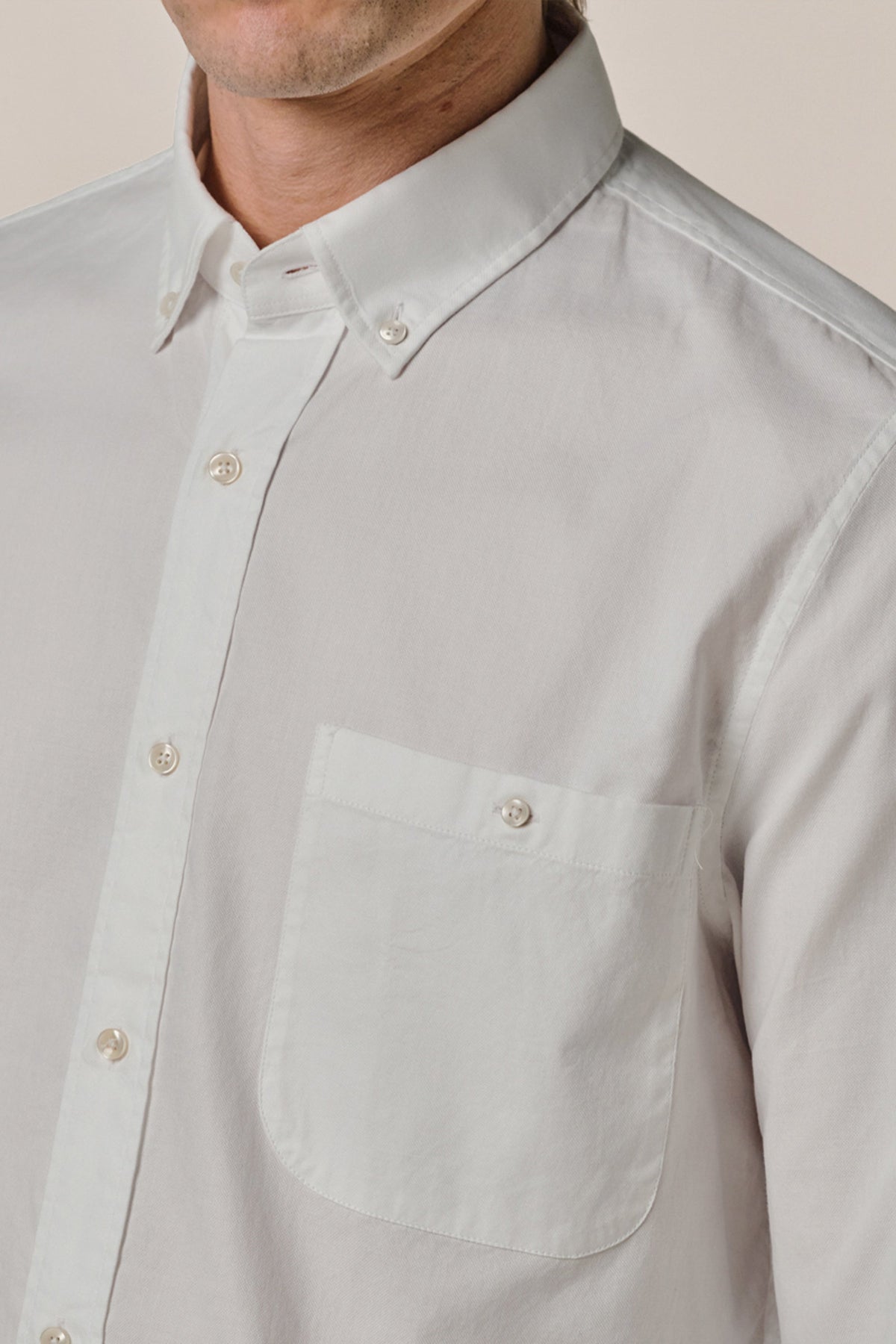 Wit albini button down overhemd