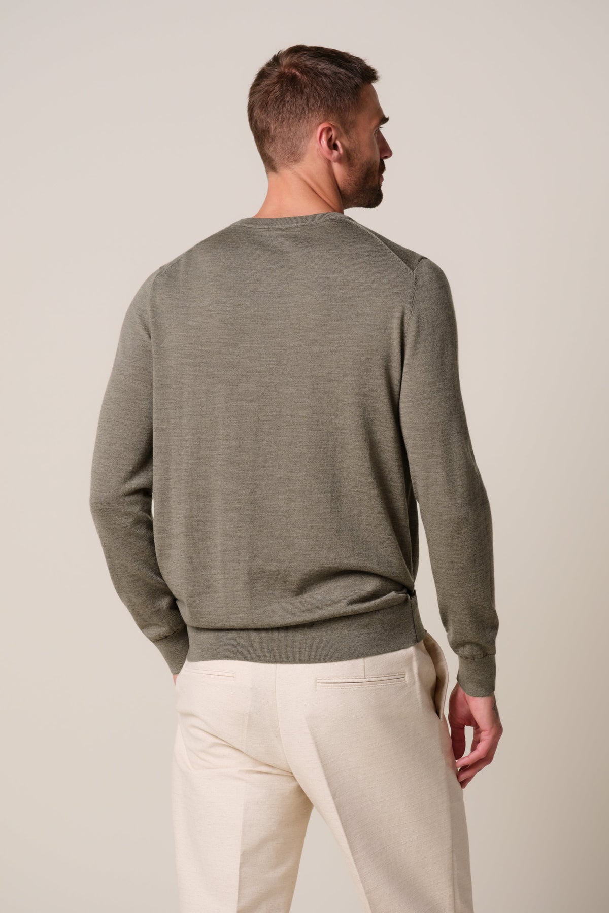 Bruine merino crewneck