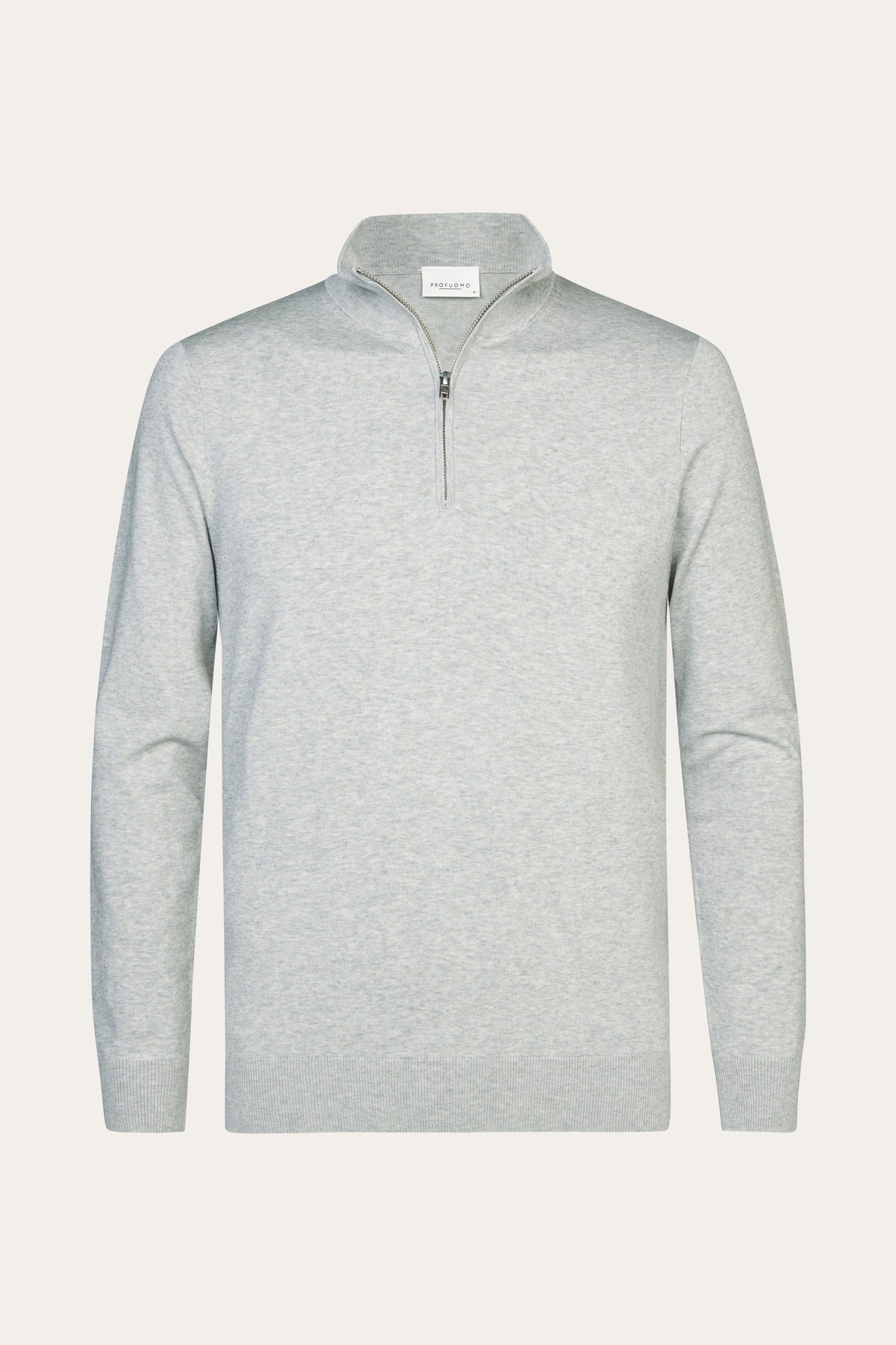 Grijze Luxury Basic half zip
