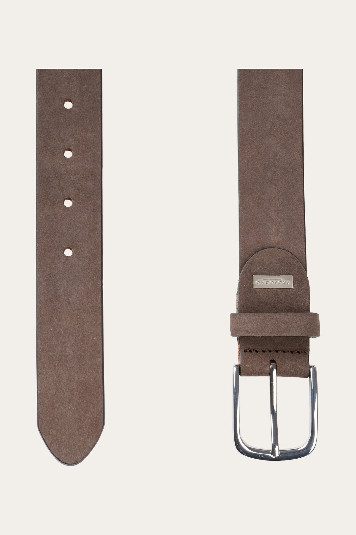 Bruine nubuck leren riem