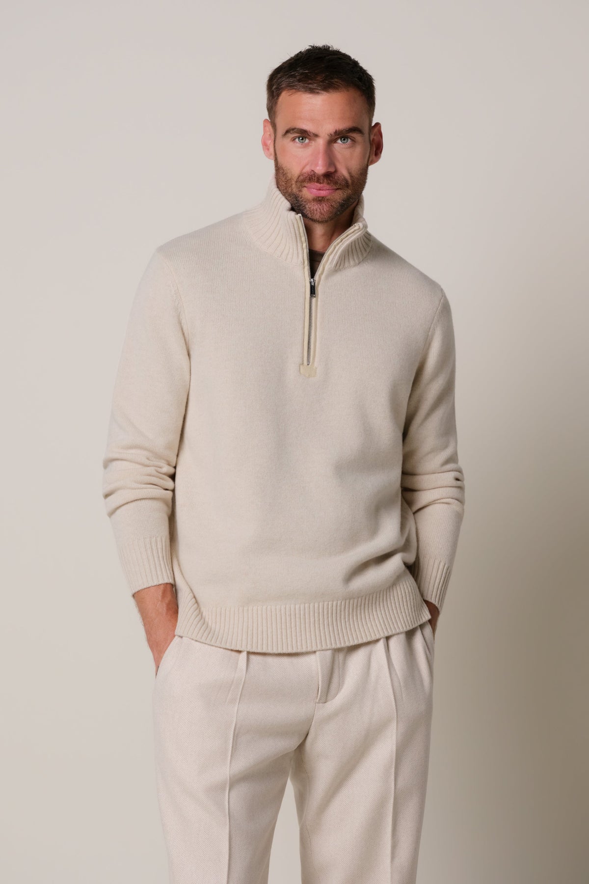 Zand soft wollen half zip