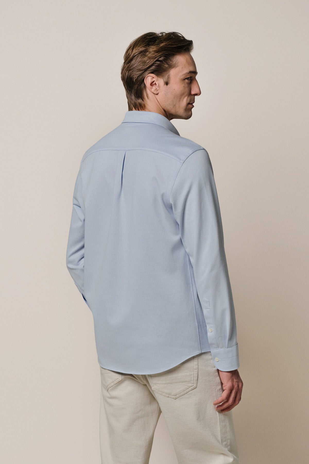 Blauw casual Japanse Knitted overhemd