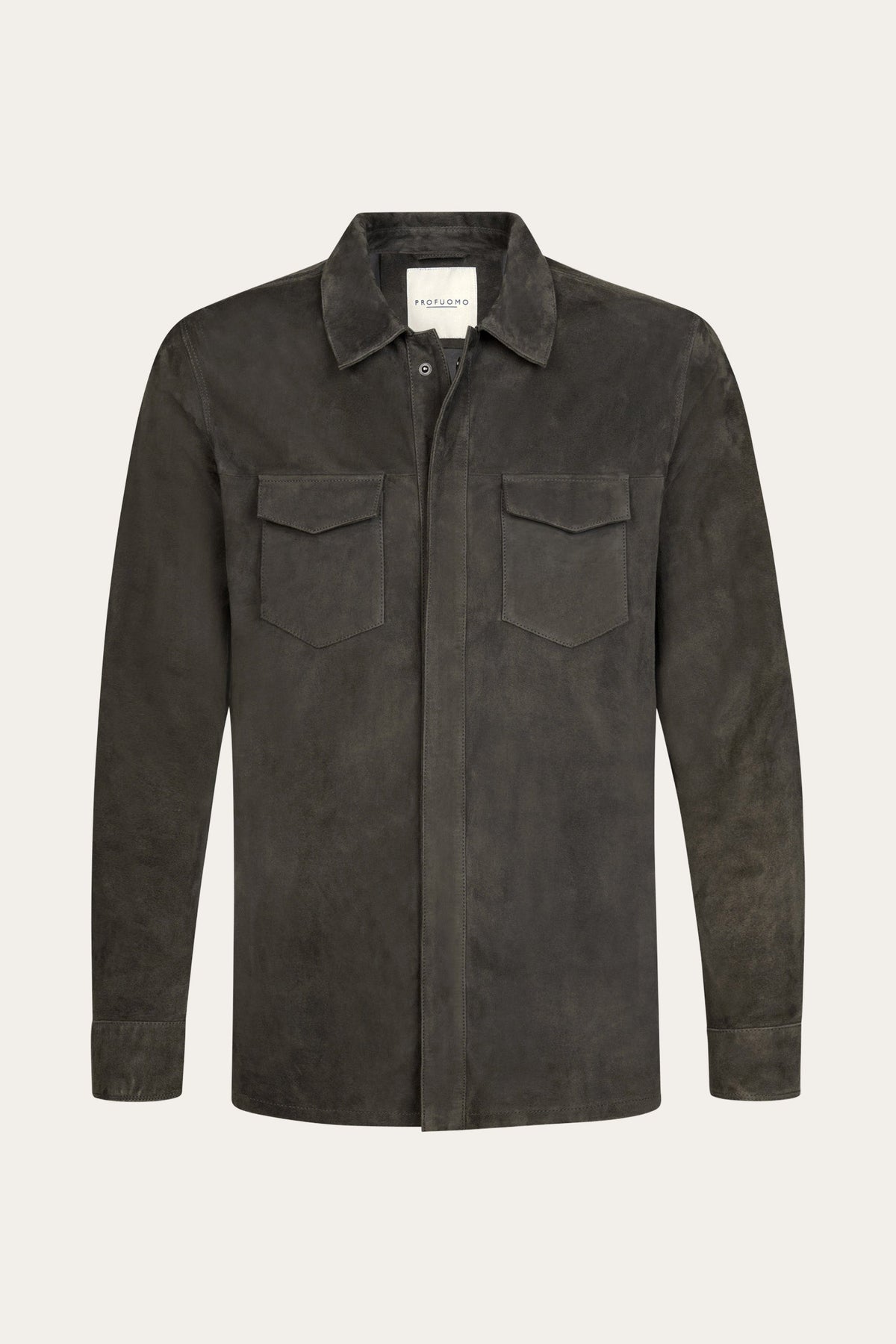 Taupe suede overshirt