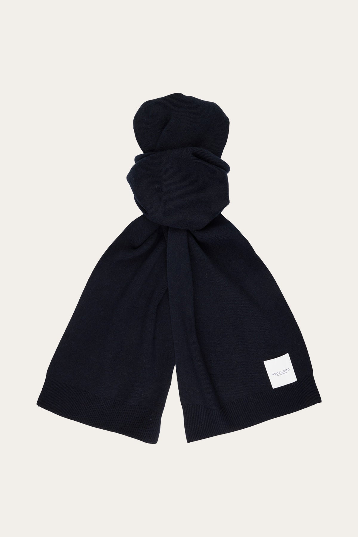Navy wol knitted sjaal