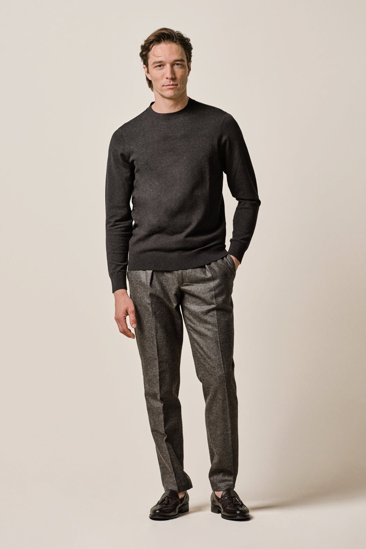 Bruine Luxury Basic crewneck