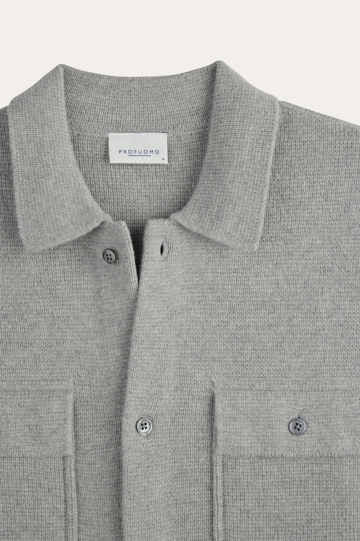 Grijs merino wollen overshirt