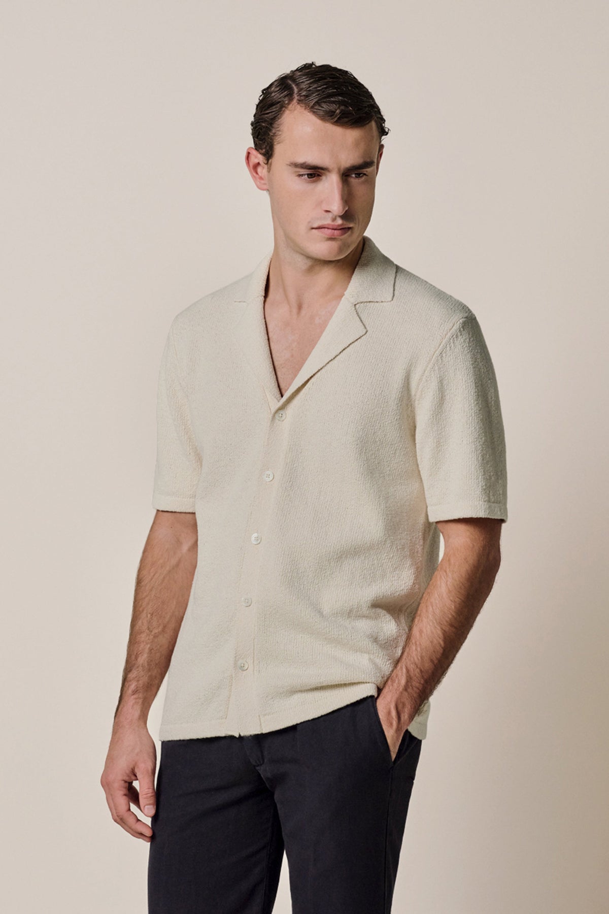 Off-white badstof Camp polo