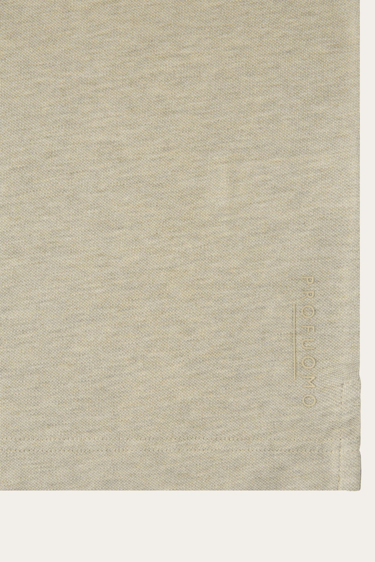 Donkerbeige stretch piqué polo