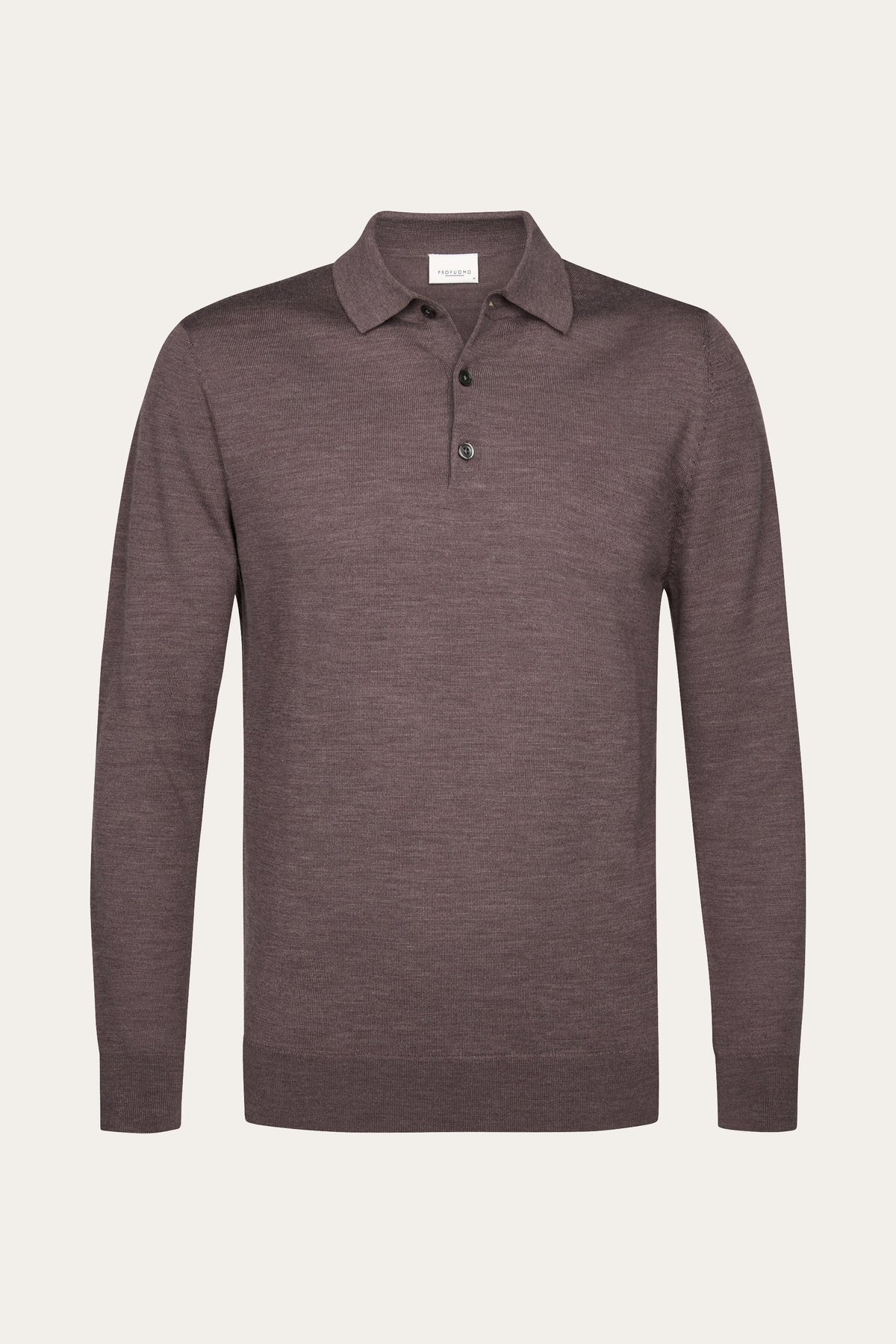 Aubergine merino polo