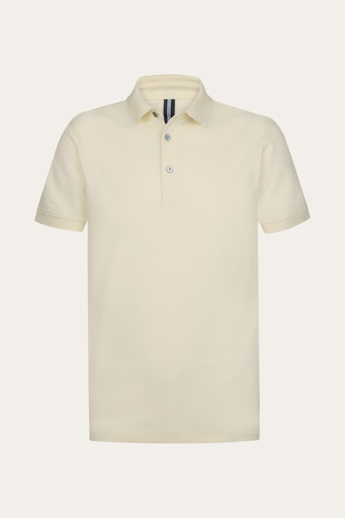 Off-white stretch piqué polo