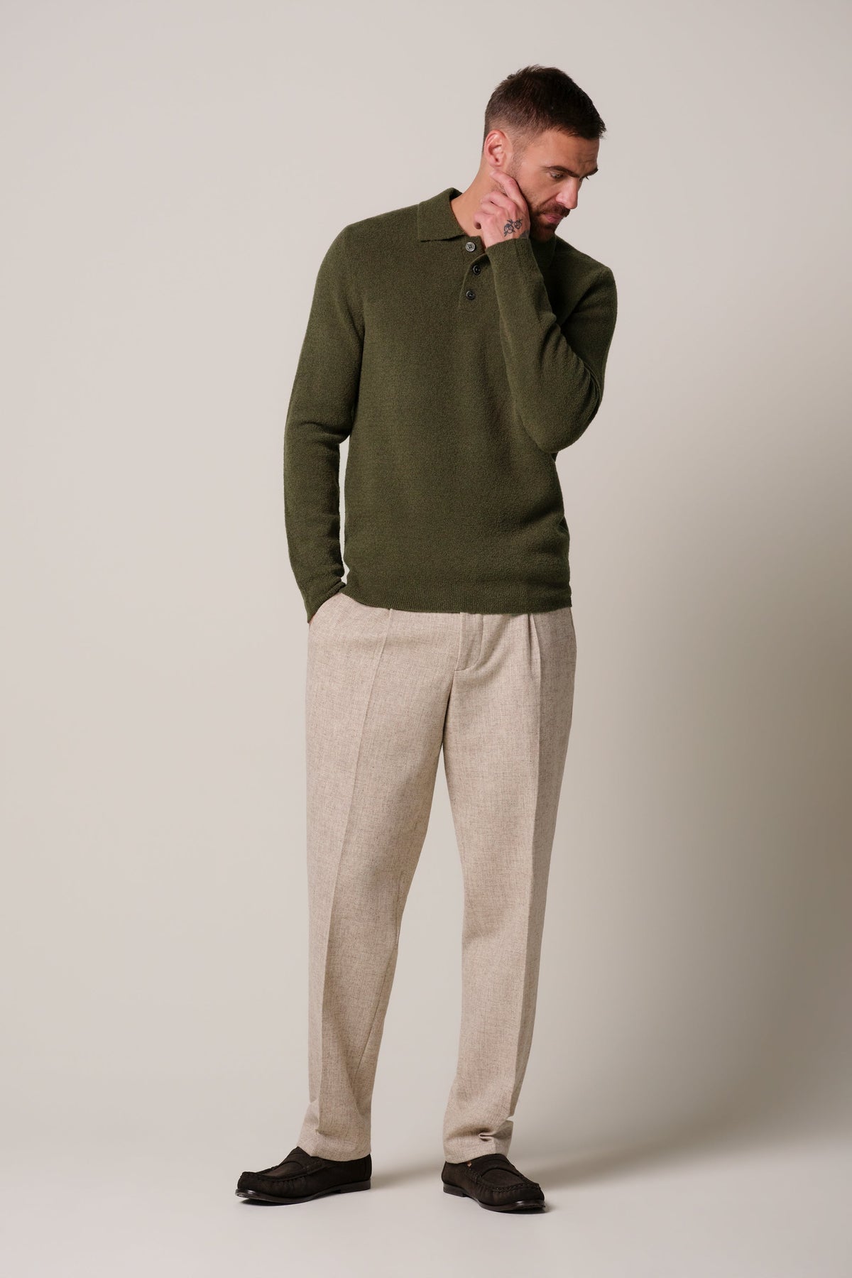 Army boiled wollen polo