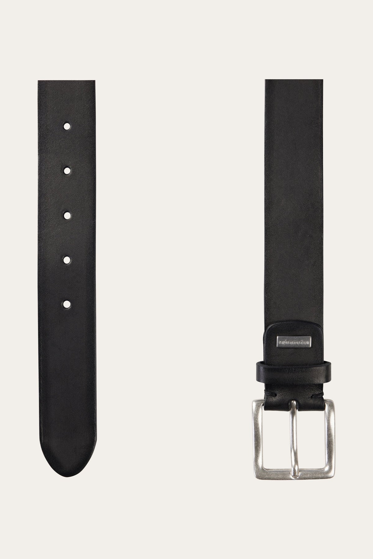 Zwart lederen riem