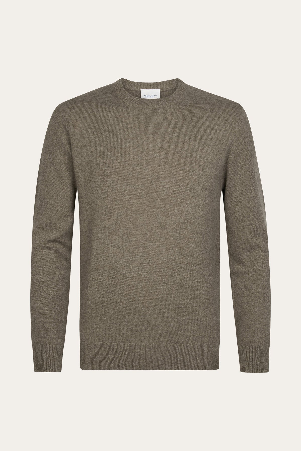 Beige cashmere crewneck