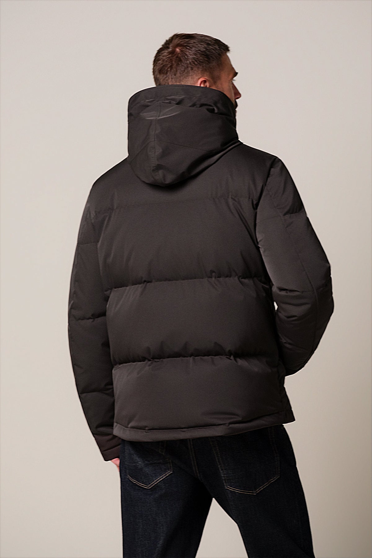 Donkerbruine magnet parka