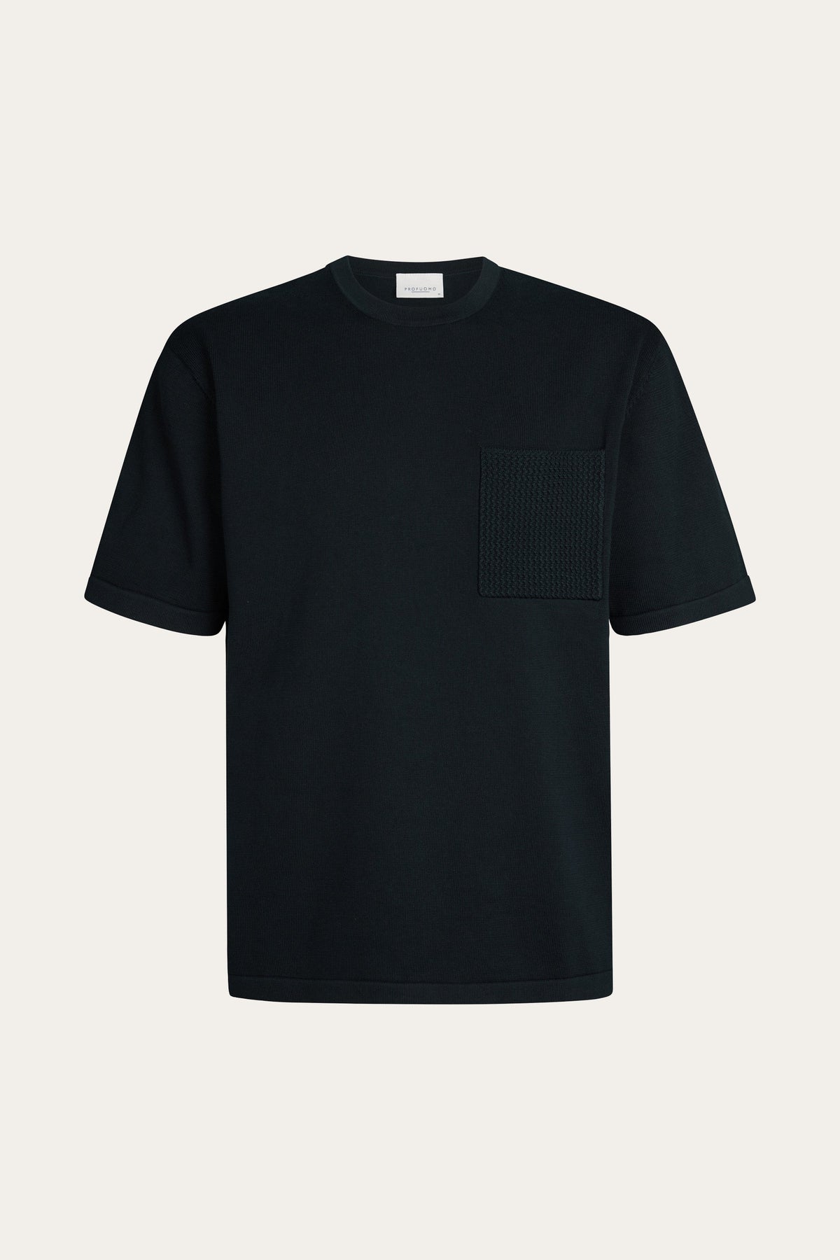 Navy katoenen t-shirt met borstzak
