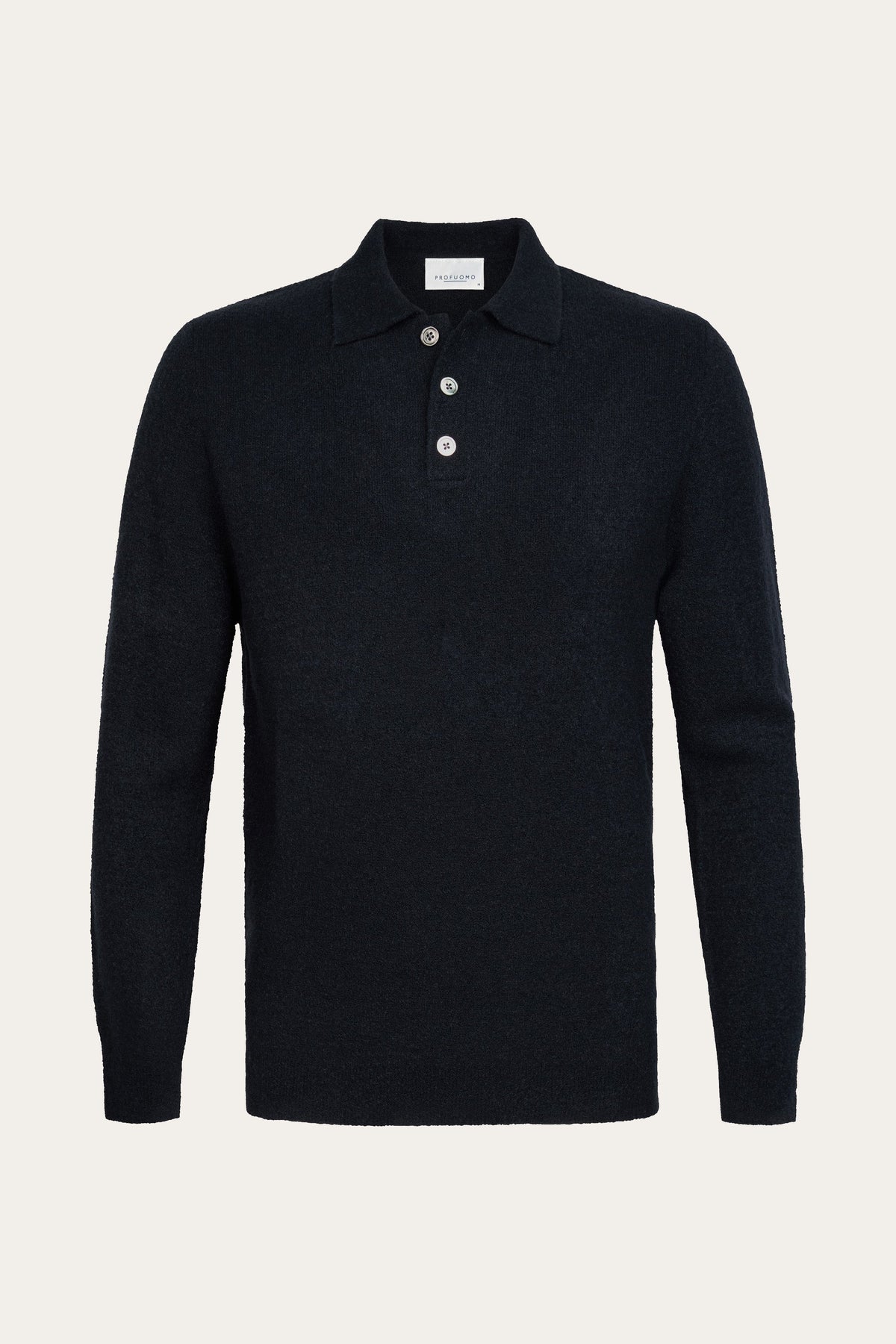 Navy boiled wollen polo