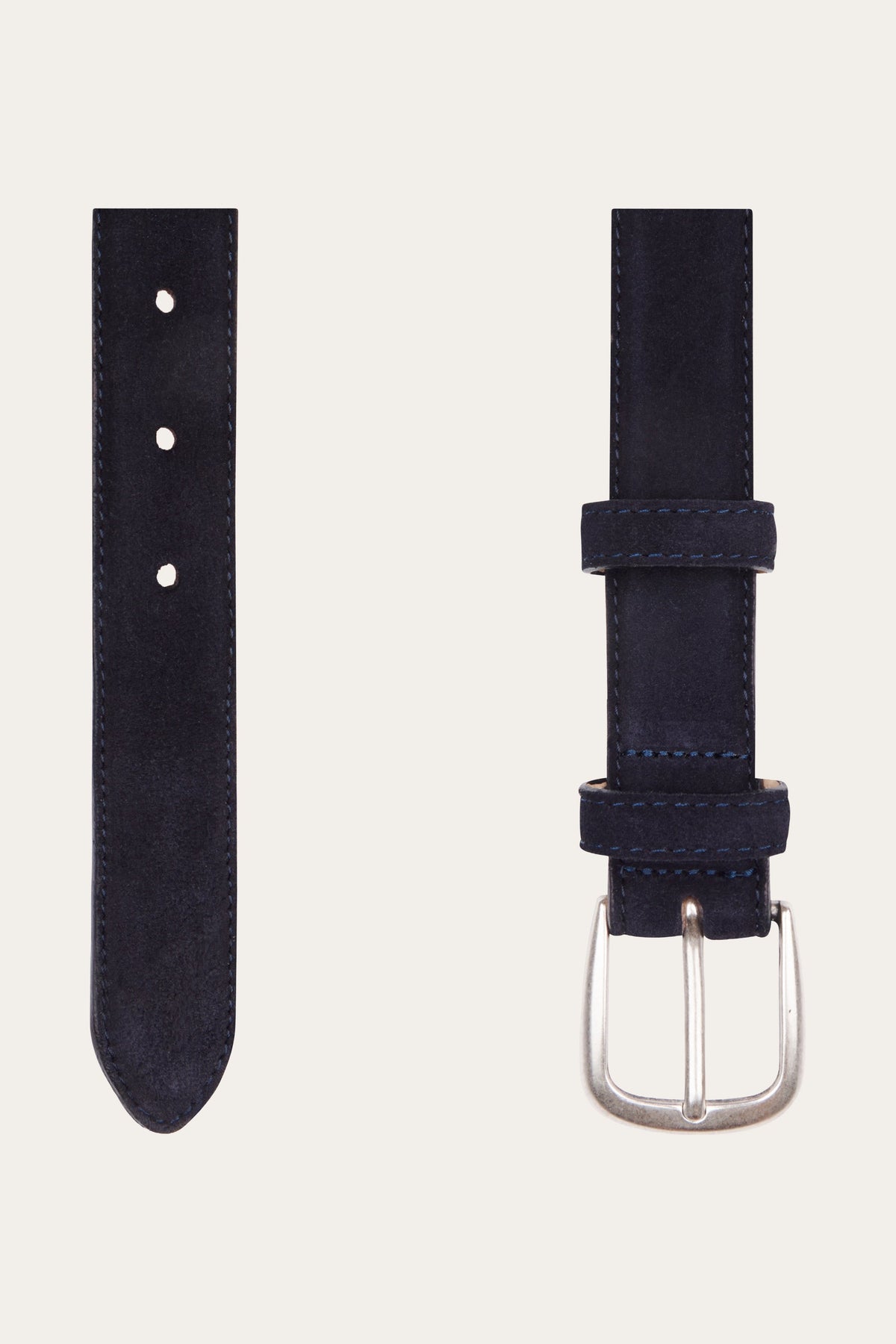 Navy suède riem