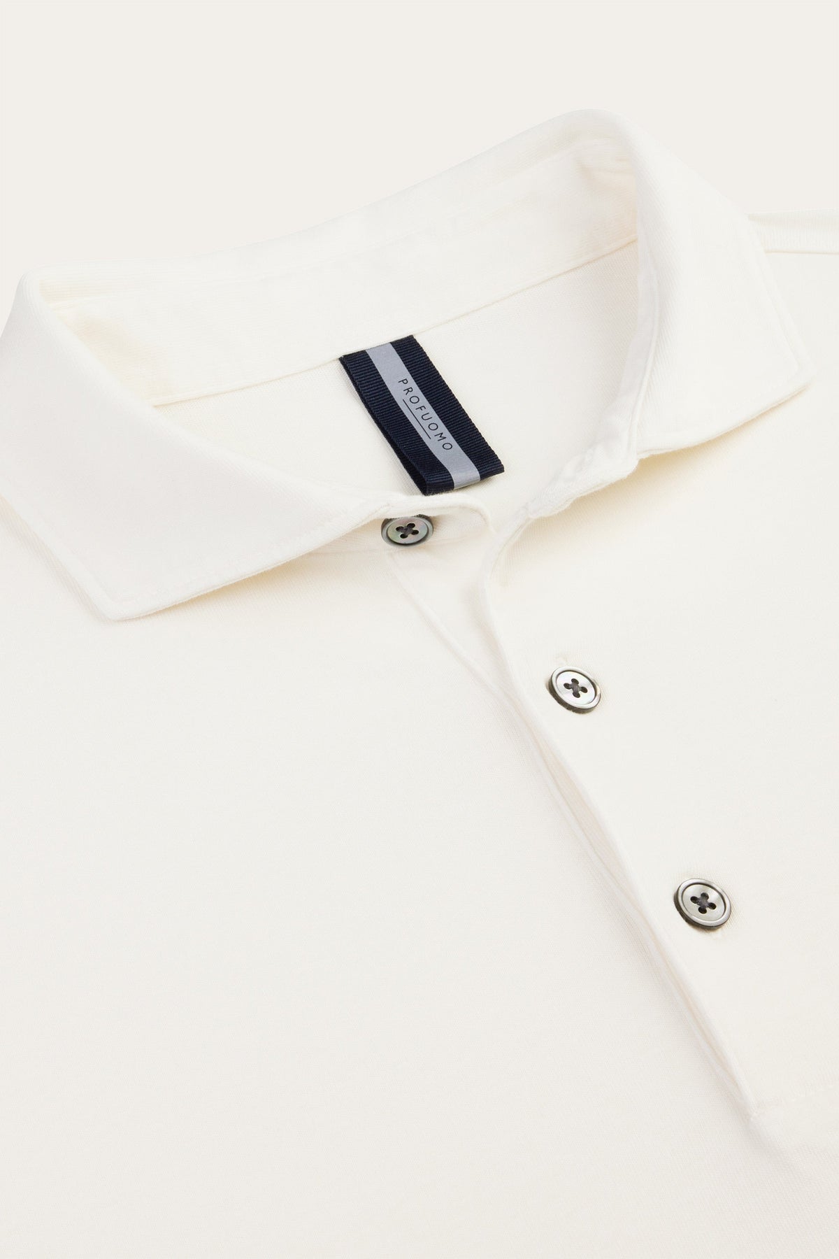 Off white single jersey polo
