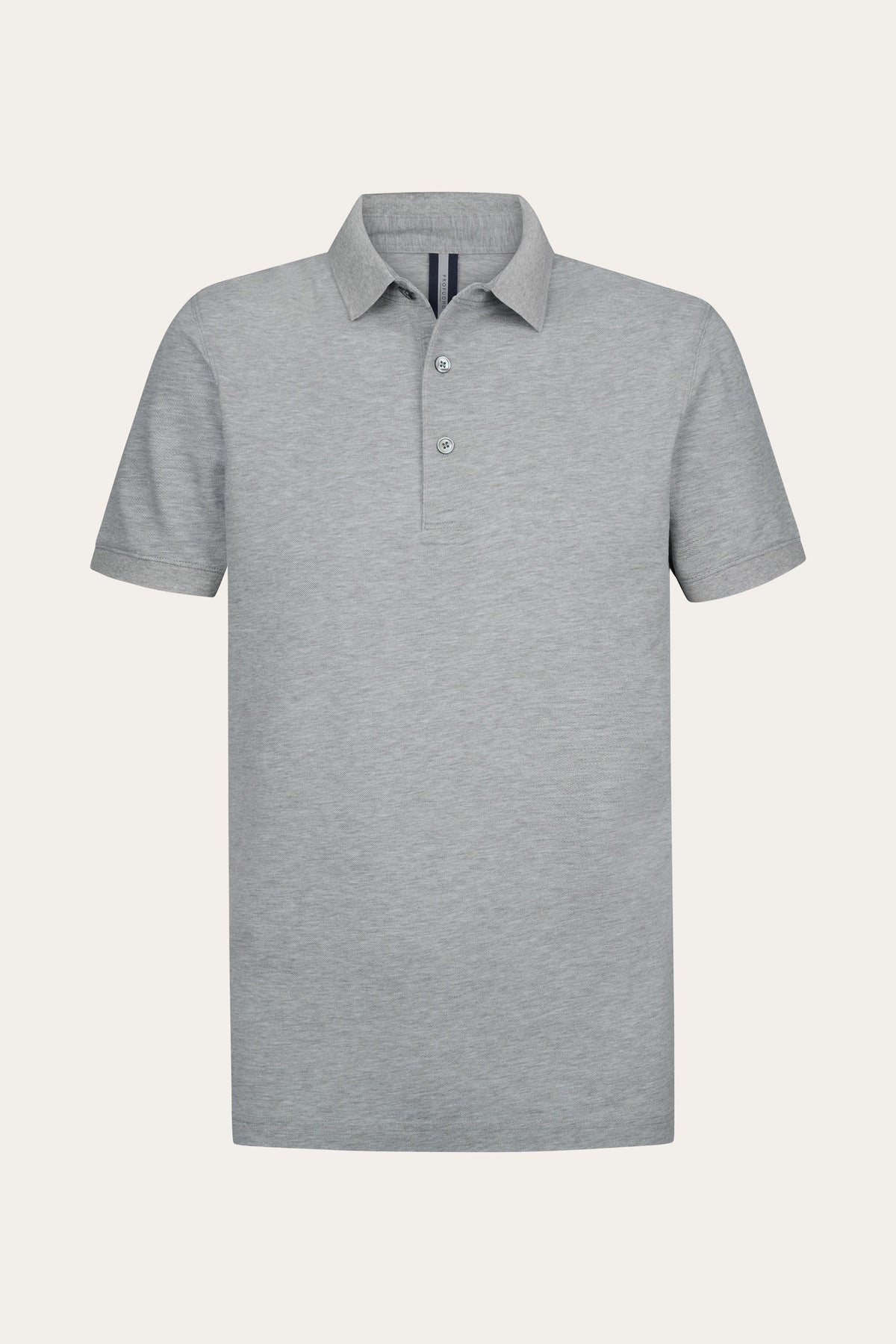 Grijs stretch piqué polo