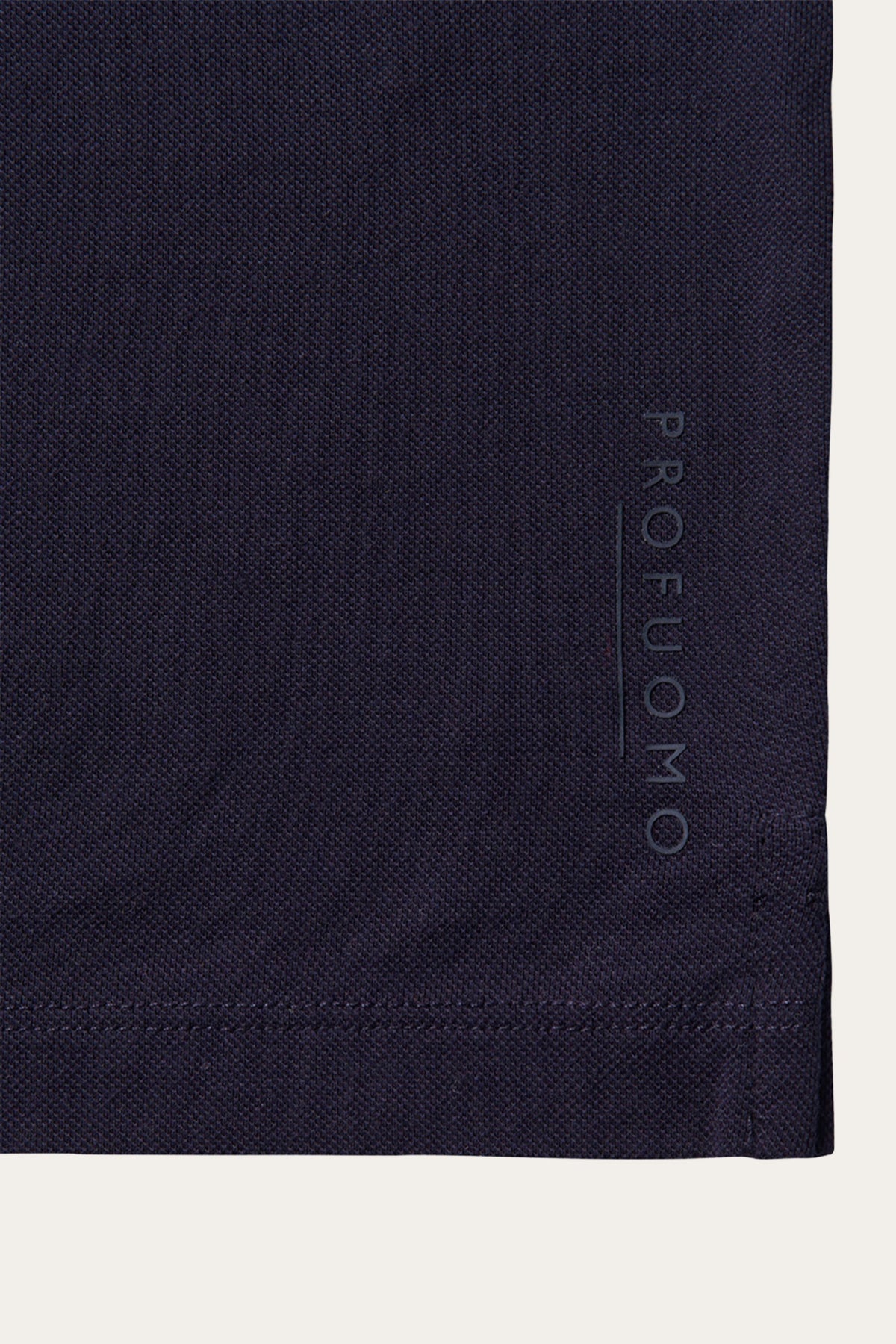 Navy stretch piqué T-shirt