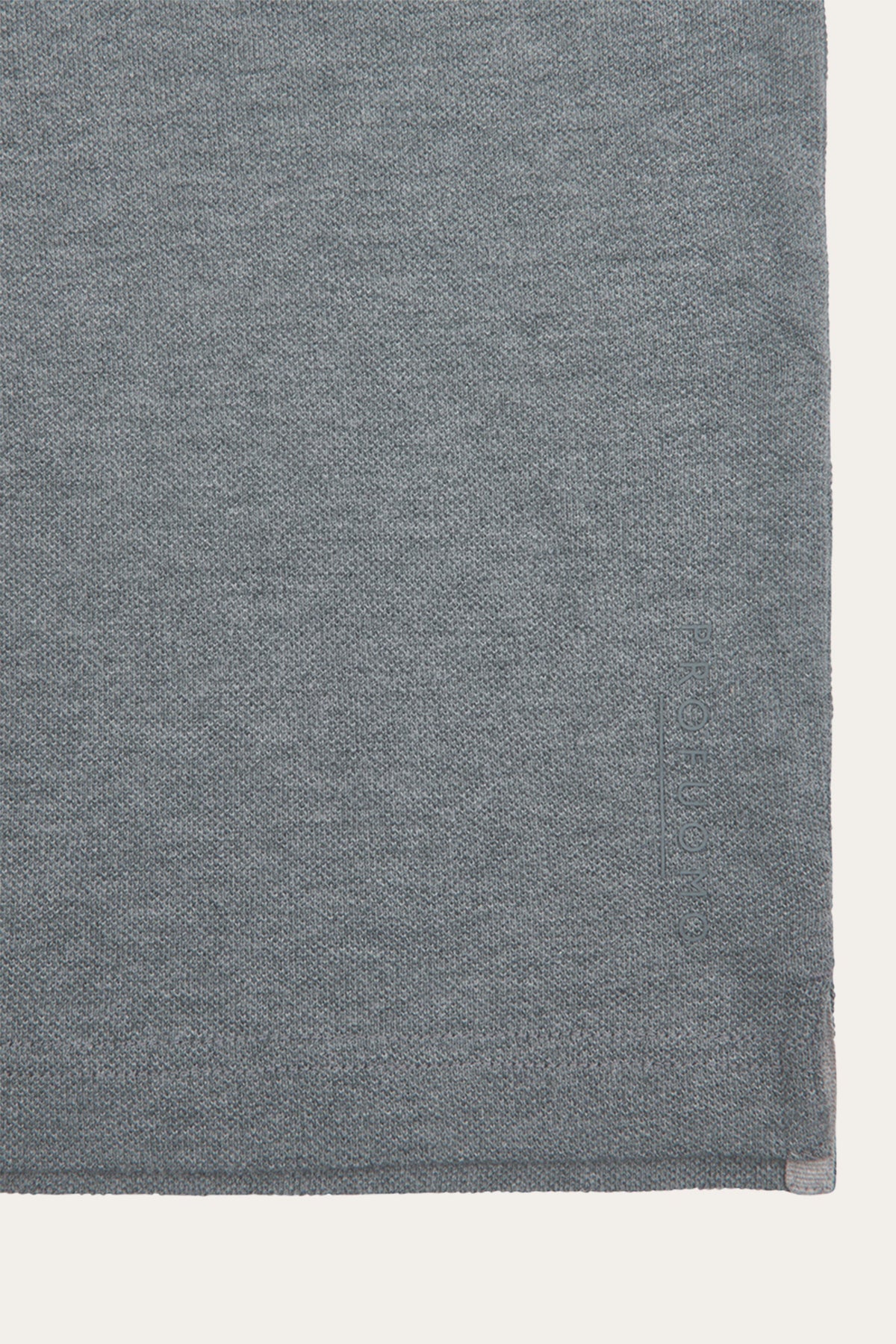 Donkergrijze basic piqué polo