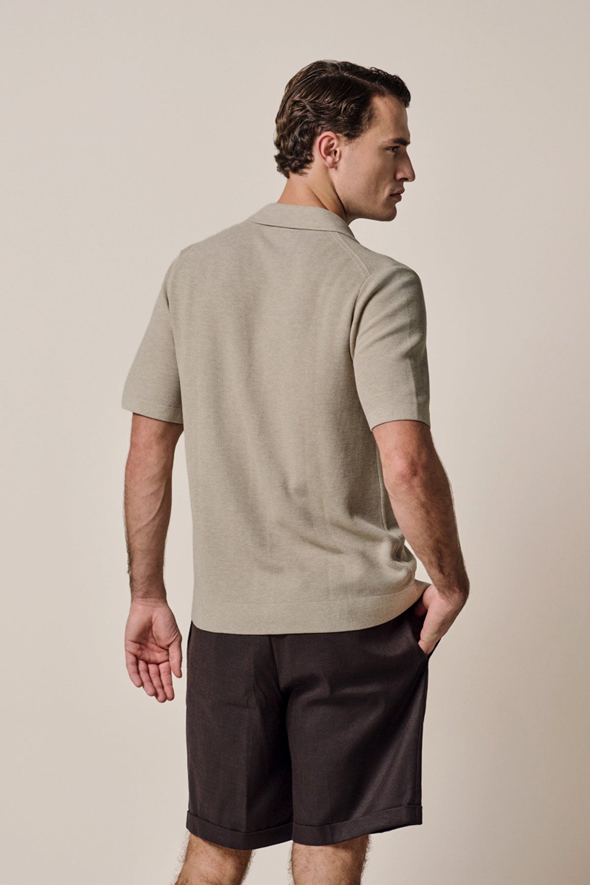 Beige Aero Ease camp polo
